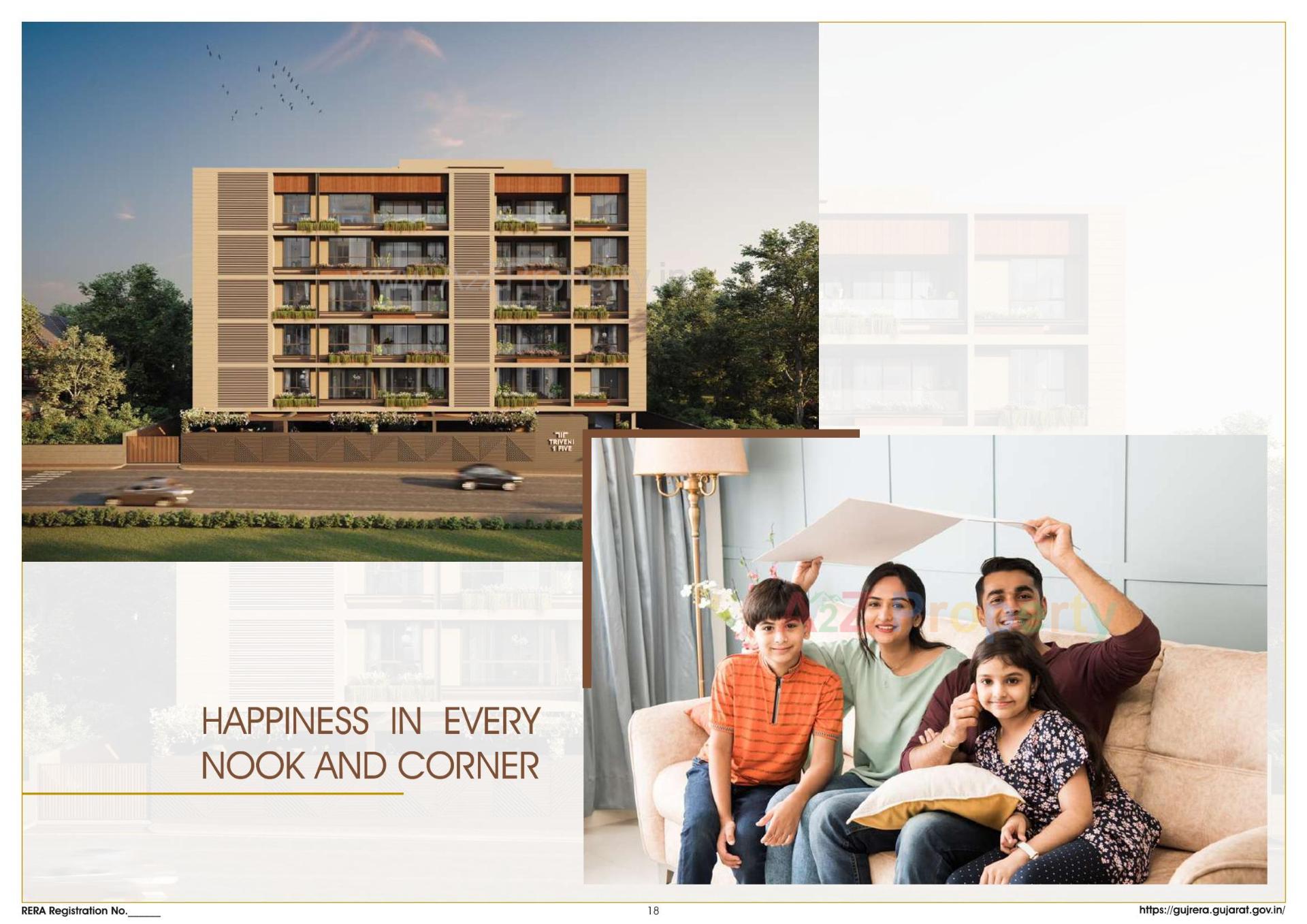 3D Elevation of real estate project Triveni 1five located at Vejalpur, Ahmedabad, Gujarat