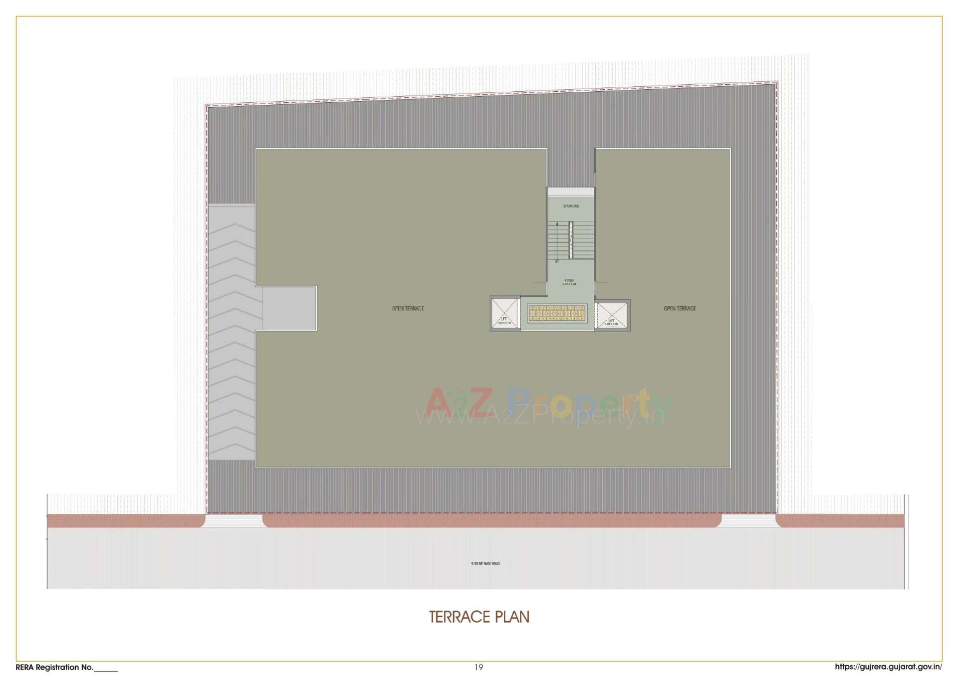 Layout of real estate project Triveni 1five located at Vejalpur, Ahmedabad, Gujarat