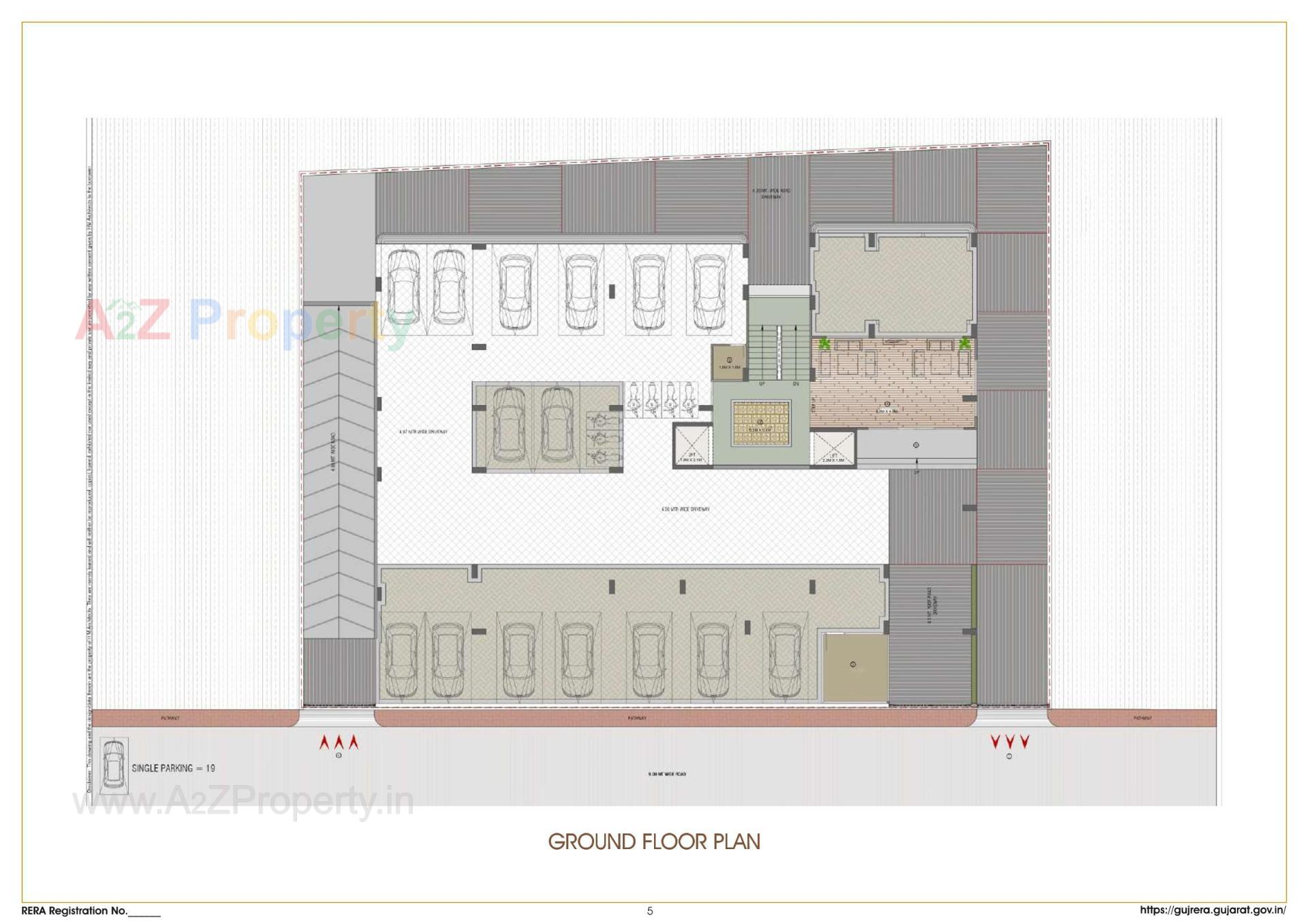 Layout of real estate project Triveni 1five located at Vejalpur, Ahmedabad, Gujarat
