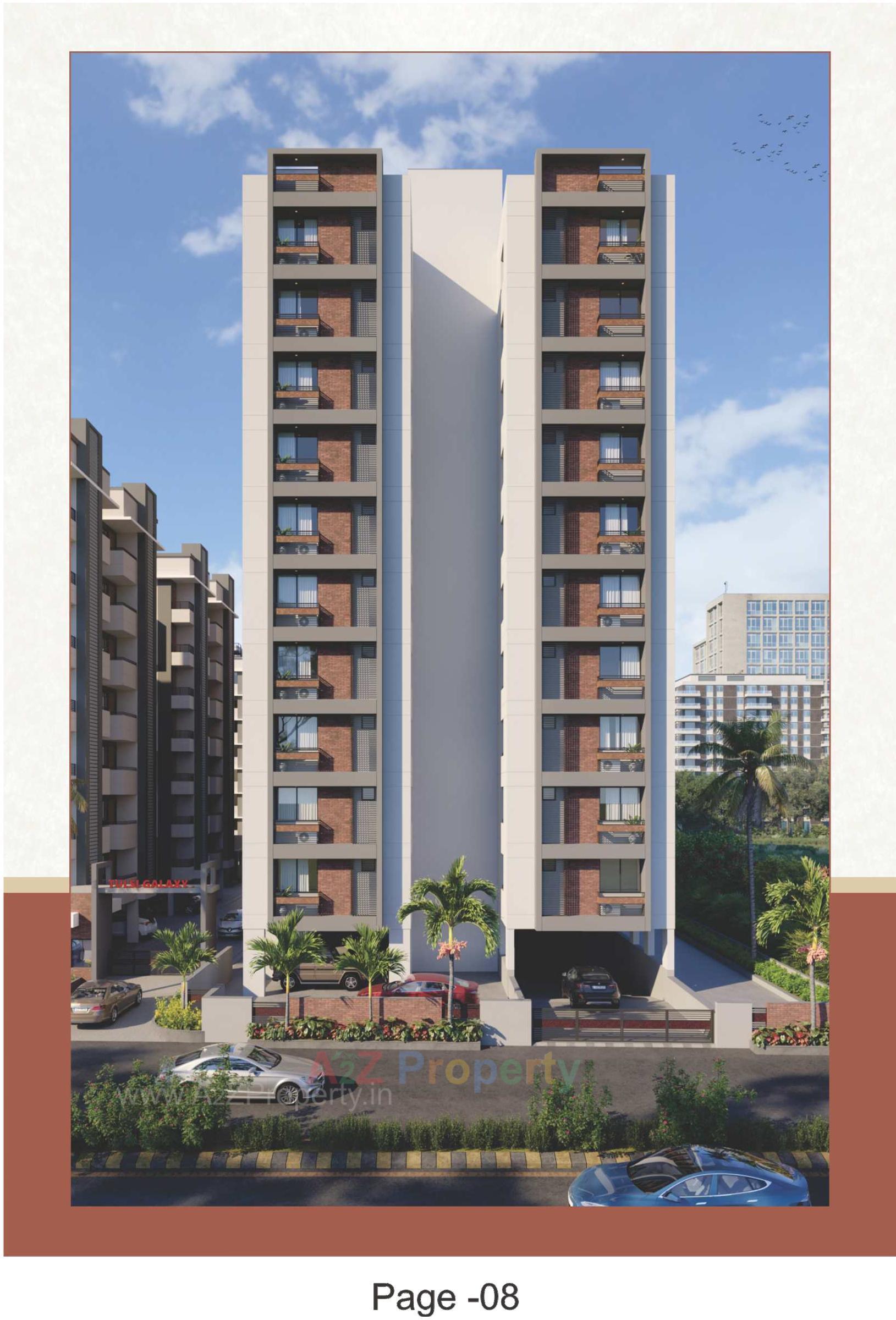 3D Elevation of real estate project Tulsi Galaxy located at Vastral, Ahmedabad, Gujarat