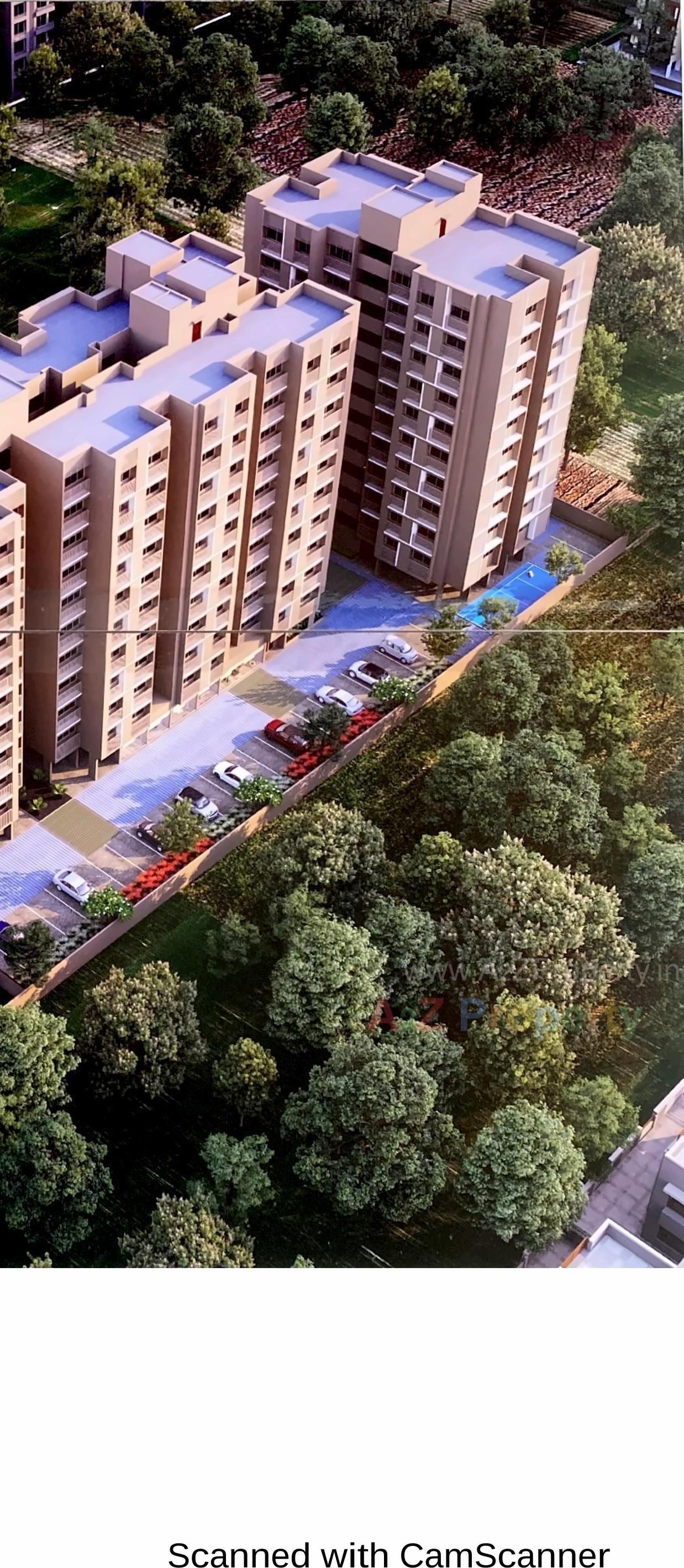 3D Elevation of real estate project Tulsi Heights located at Tragad, Ahmedabad, Gujarat