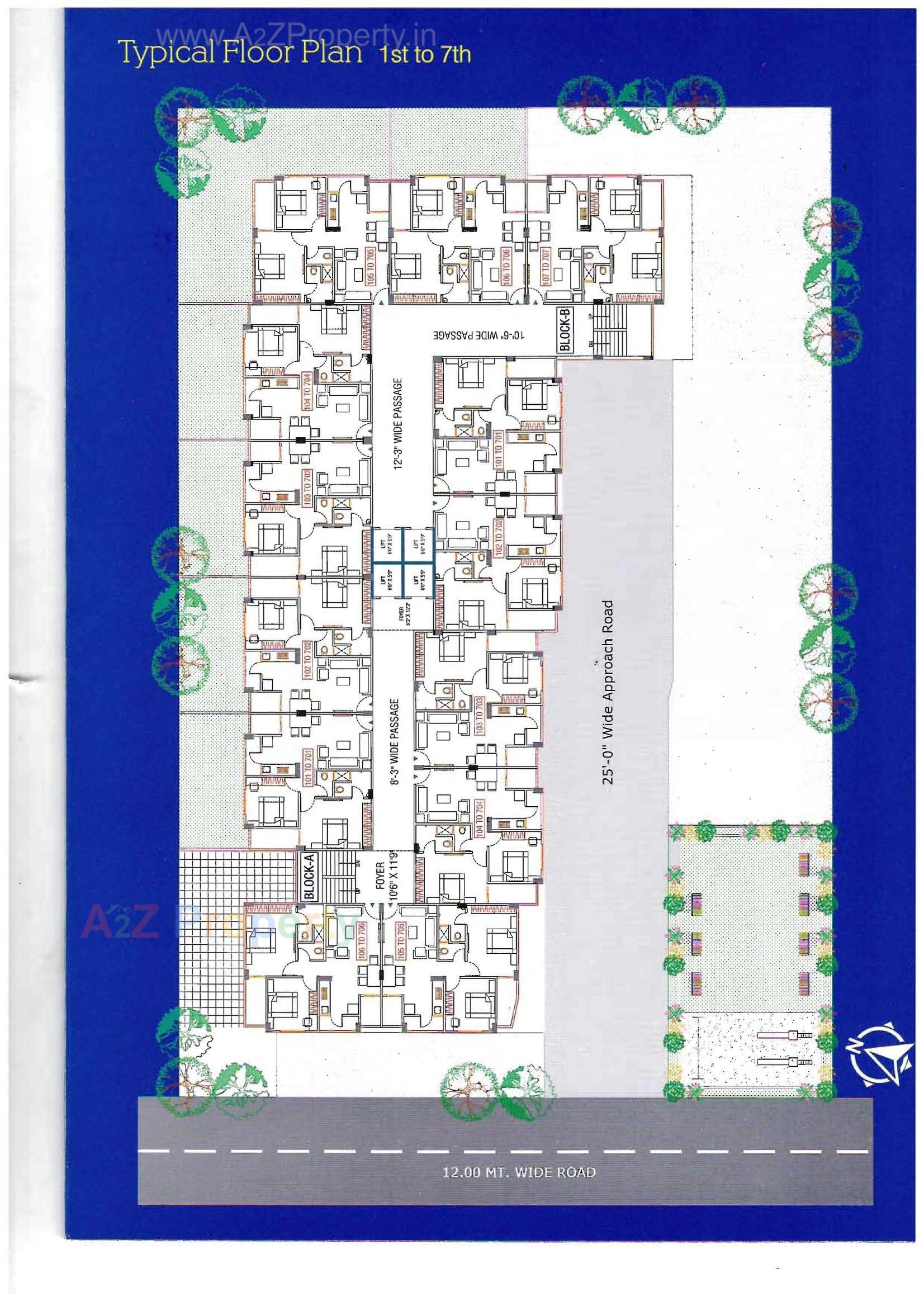 Layout of real estate project Tulsi Heights located at Vatva, Ahmedabad, Gujarat