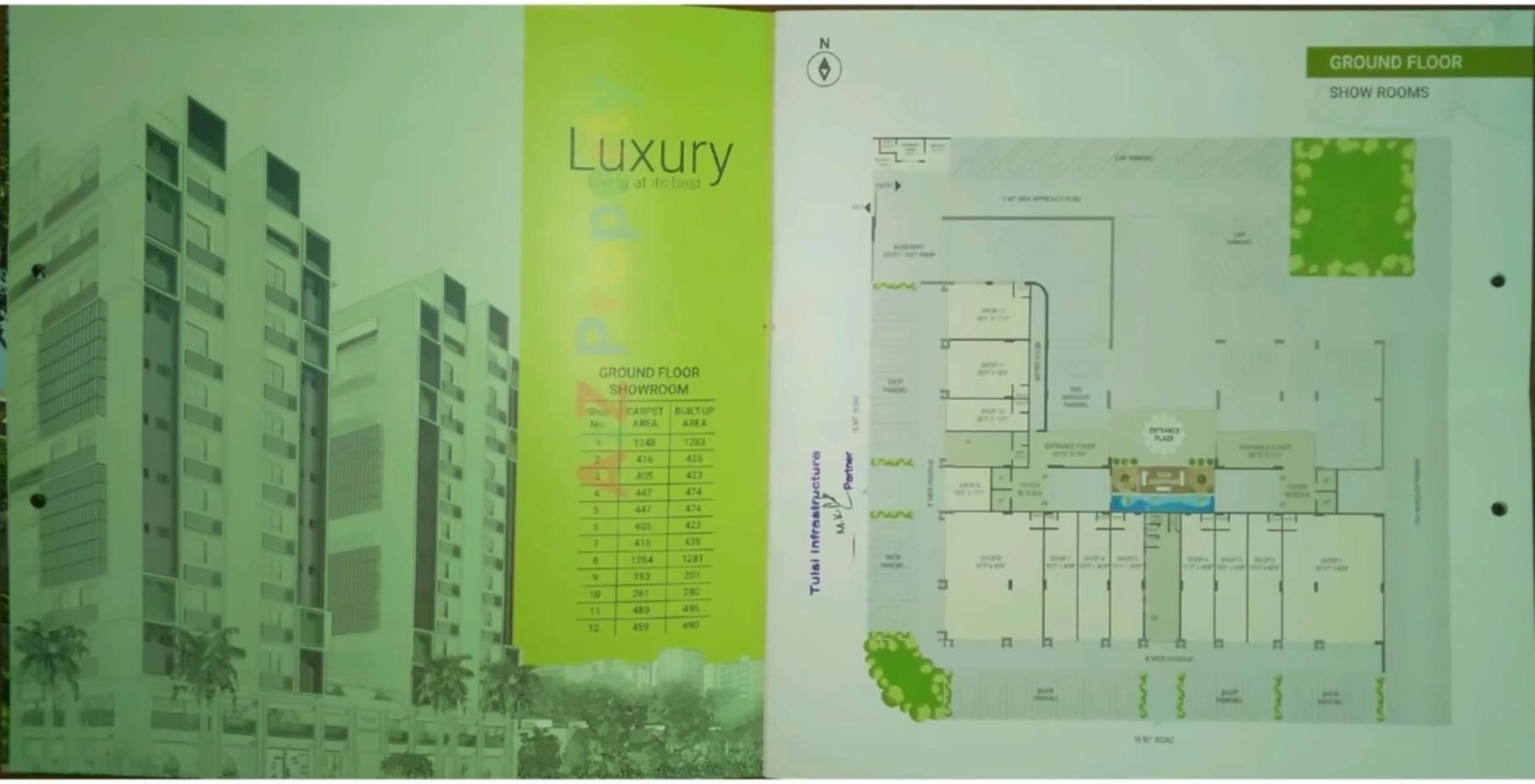 Layout of real estate project Tulsi Parkview located at Shahwadi, Ahmedabad, Gujarat