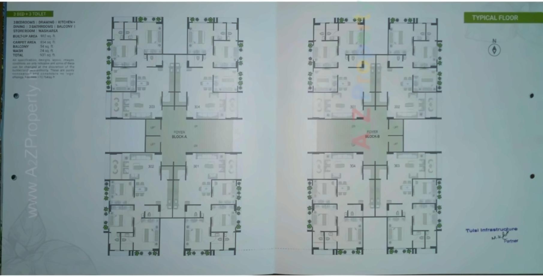 Layout of real estate project Tulsi Parkview located at Shahwadi, Ahmedabad, Gujarat