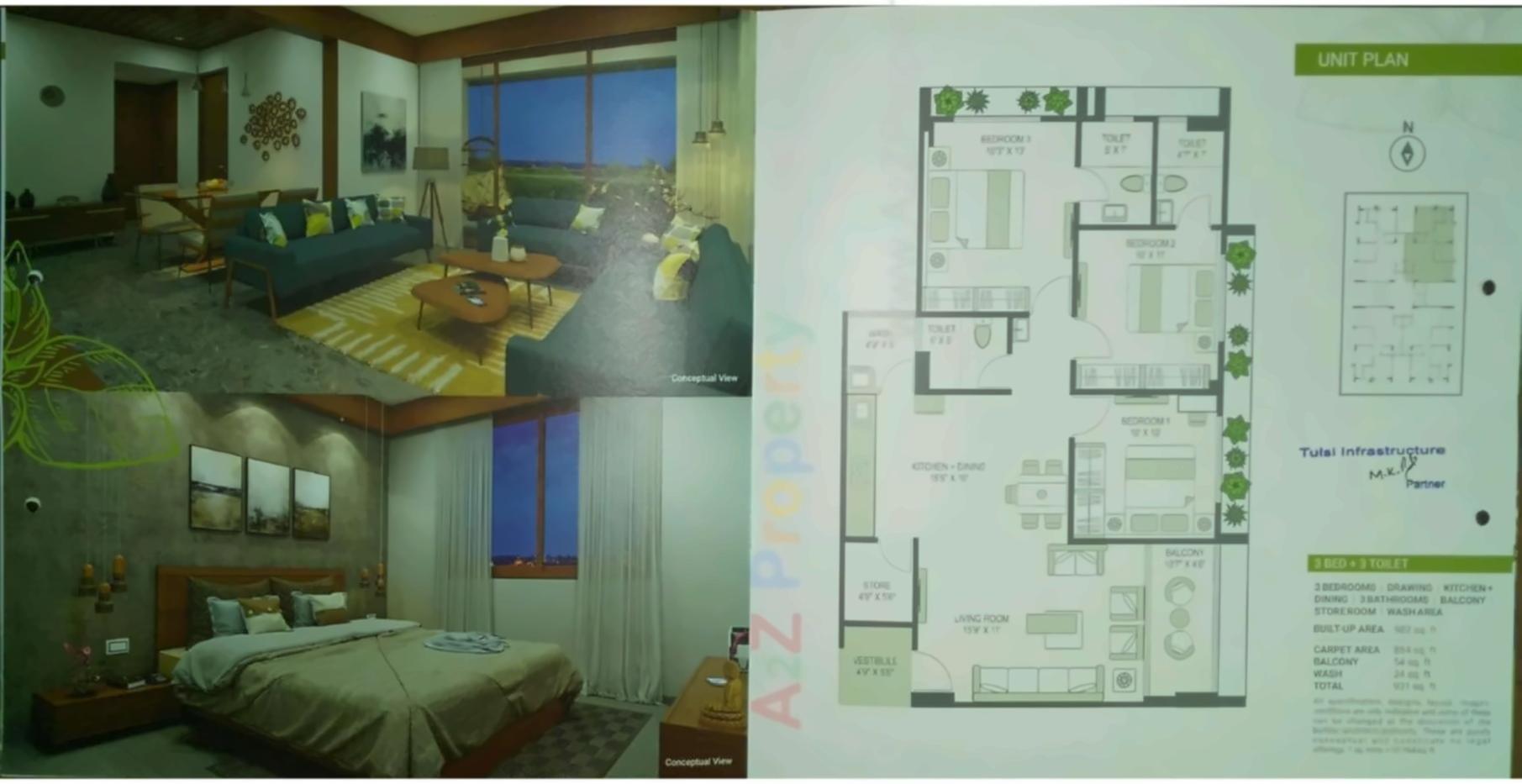 Layout of real estate project Tulsi Parkview located at Shahwadi, Ahmedabad, Gujarat