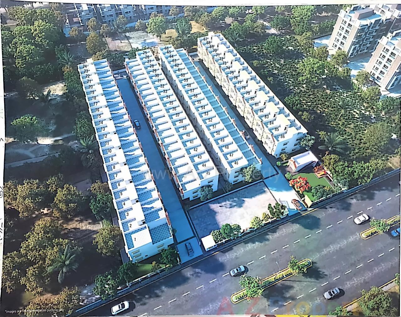 3D Elevation of real estate project Tulsi Residency located at Ahmedabad, Ahmedabad, Gujarat