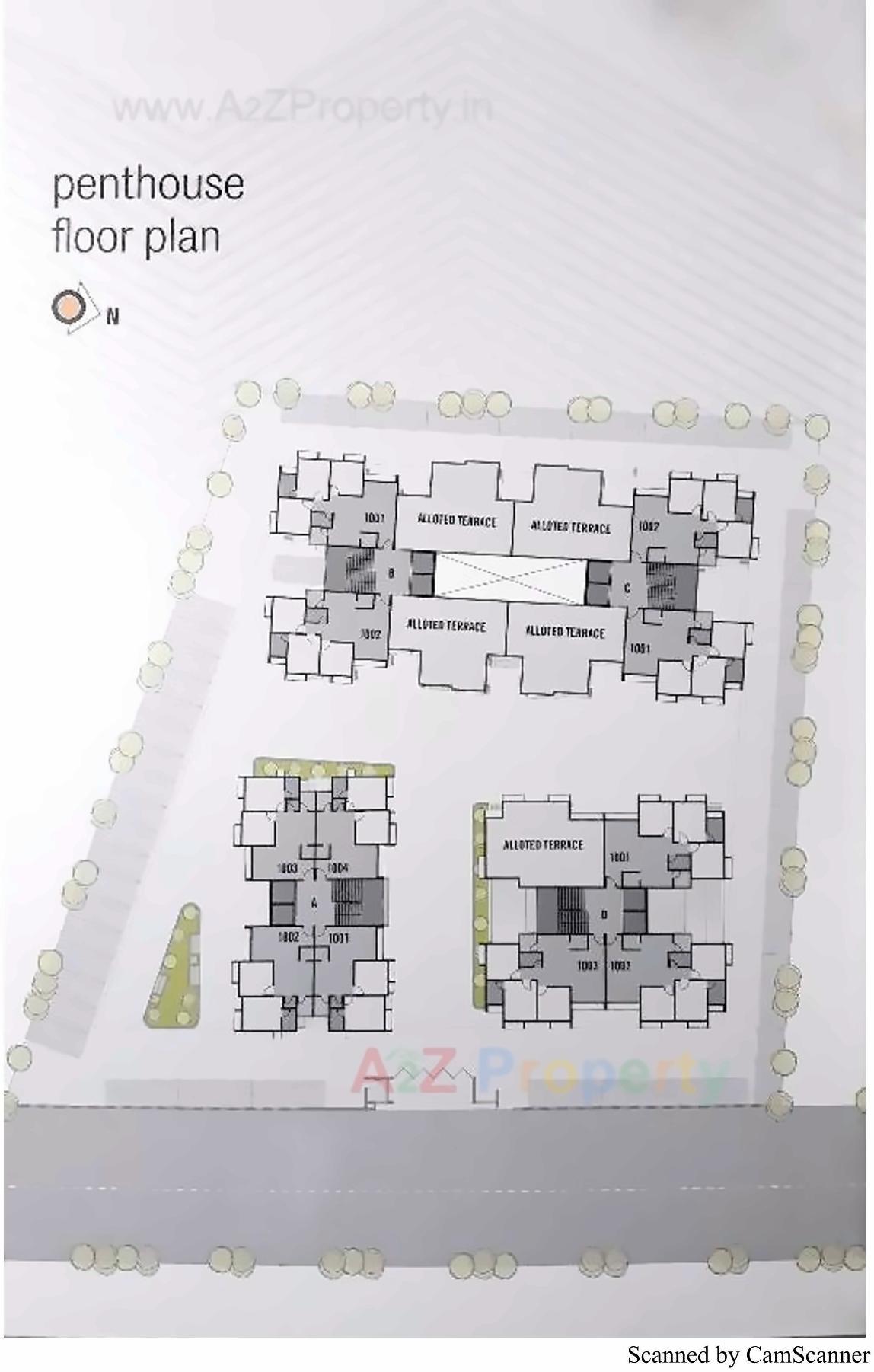 Layout of real estate project Tulsi Status located at Tragad, Ahmedabad, Gujarat