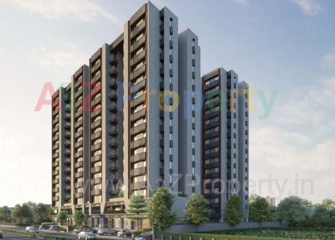 3D Elevation of real estate project Turquoise Blu located at Shela, Ahmedabad, Gujarat