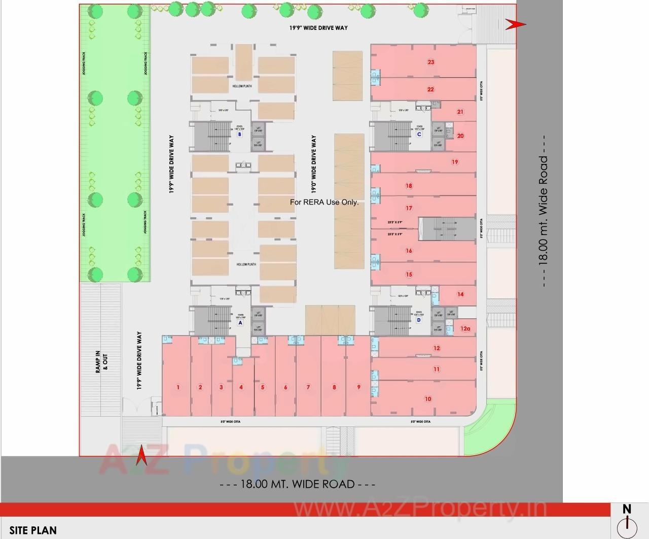 Layout of real estate project Turquoise Blu located at Shela, Ahmedabad, Gujarat