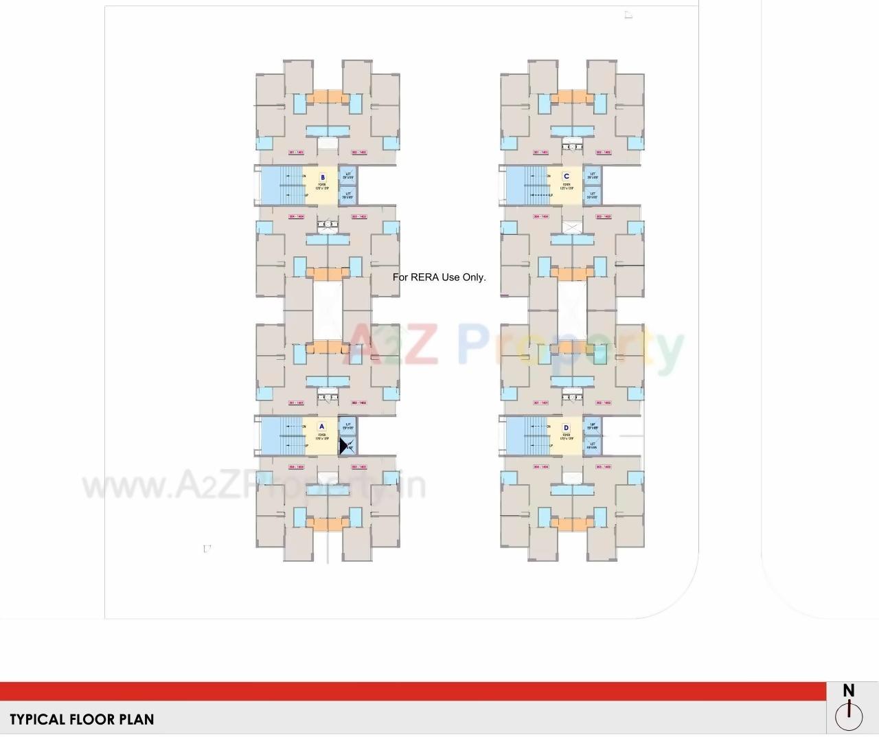 Layout of real estate project Turquoise Blu located at Shela, Ahmedabad, Gujarat