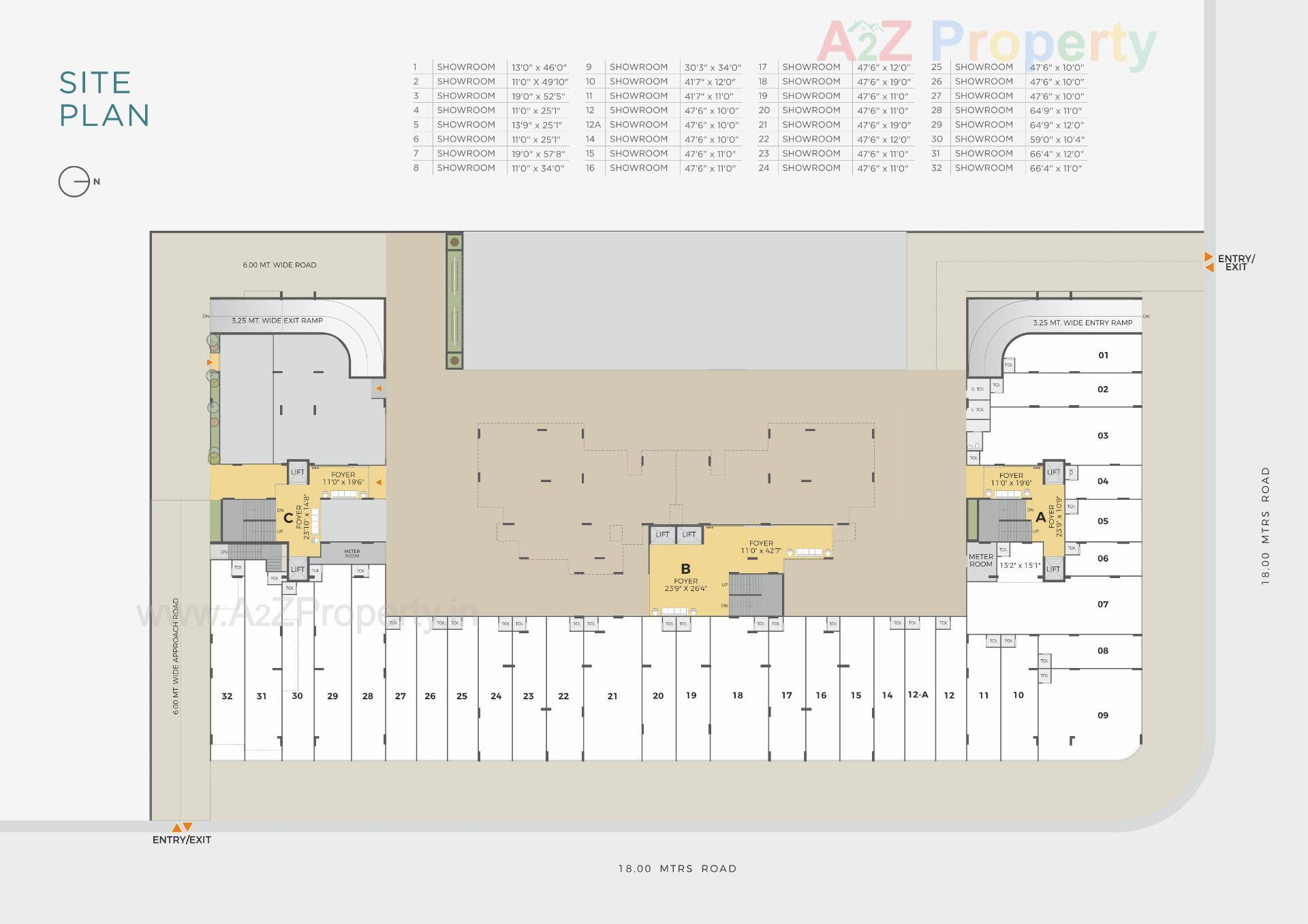 Layout of real estate project Turquoise Grandeure located at Godhavi, Ahmedabad, Gujarat
