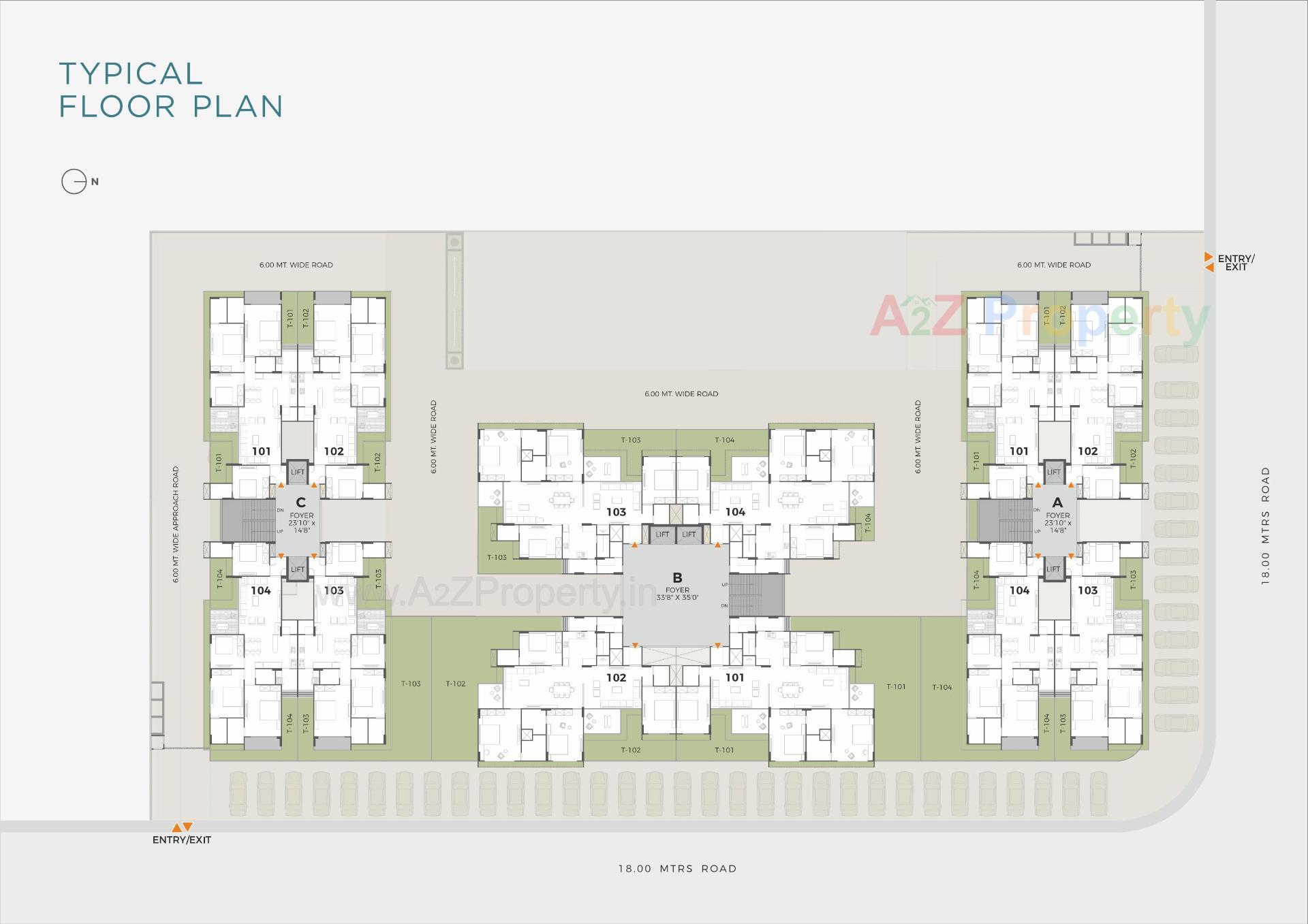 Layout of real estate project Turquoise Grandeure located at Godhavi, Ahmedabad, Gujarat