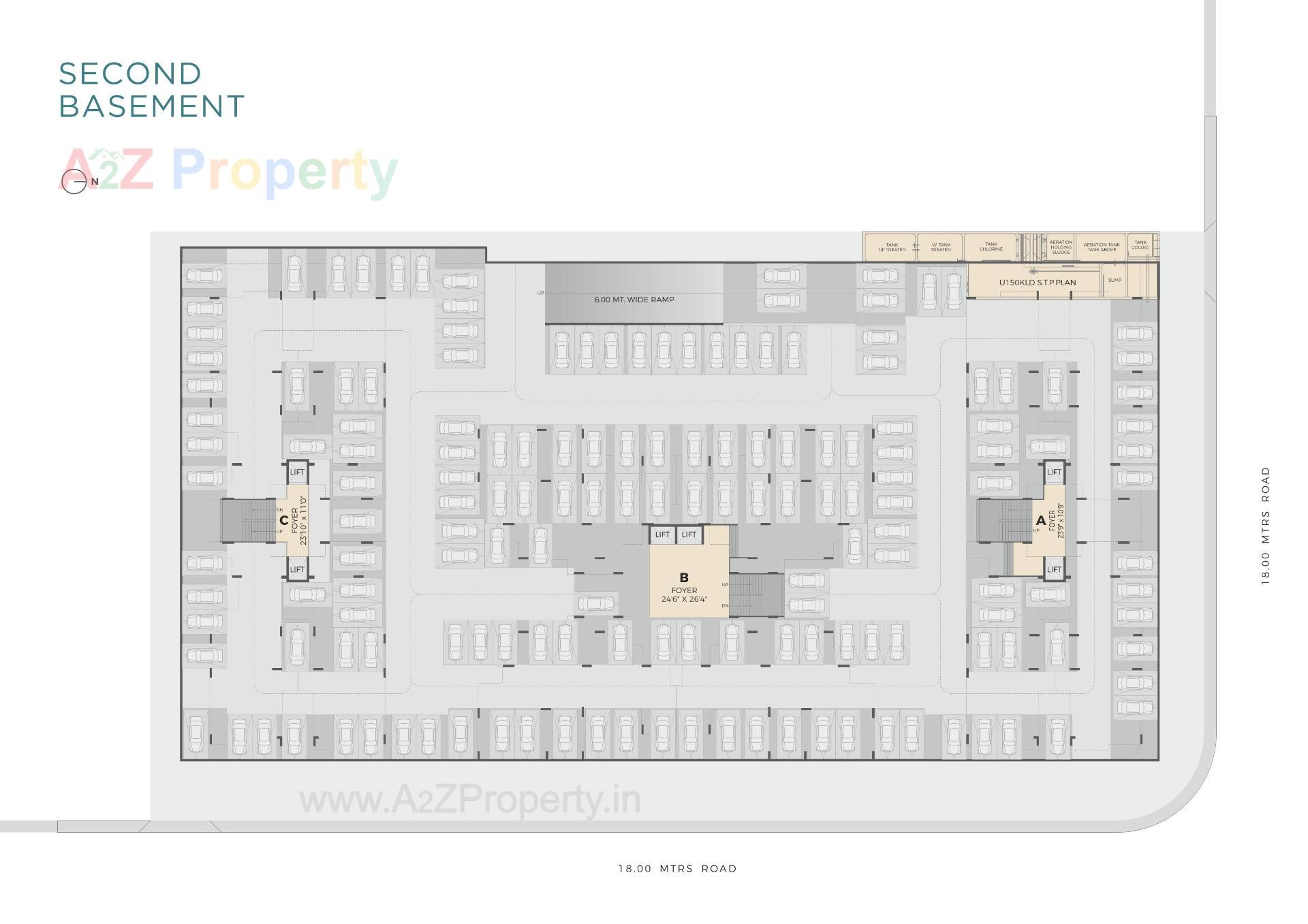 Layout of real estate project Turquoise Grandeure located at Godhavi, Ahmedabad, Gujarat