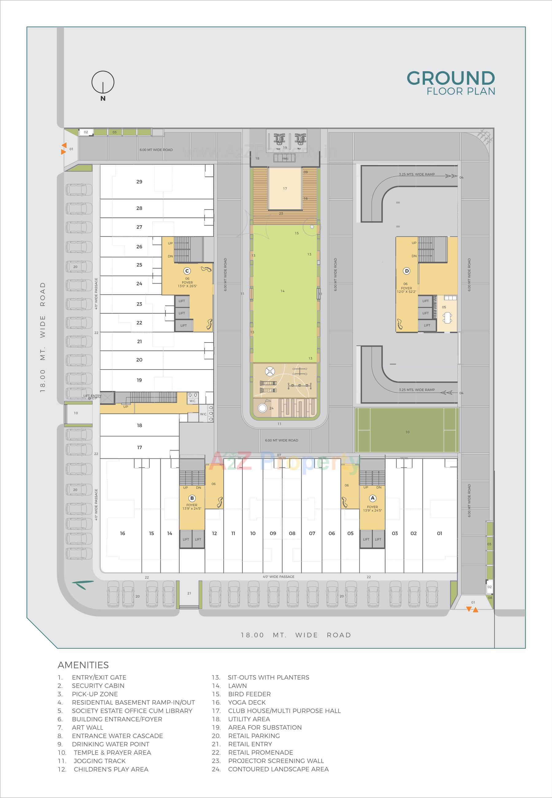 Layout of real estate project Turquoise Greenz located at Shela, Ahmedabad, Gujarat