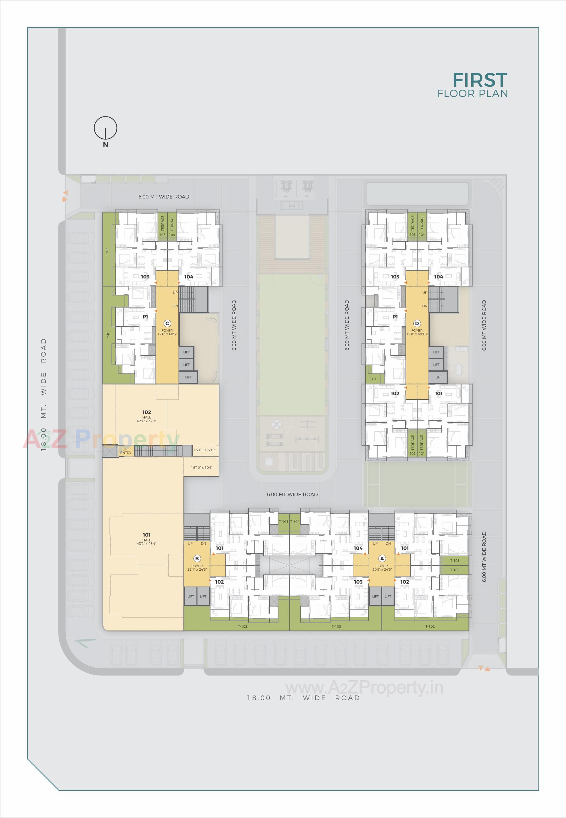 Layout of real estate project Turquoise Greenz located at Shela, Ahmedabad, Gujarat