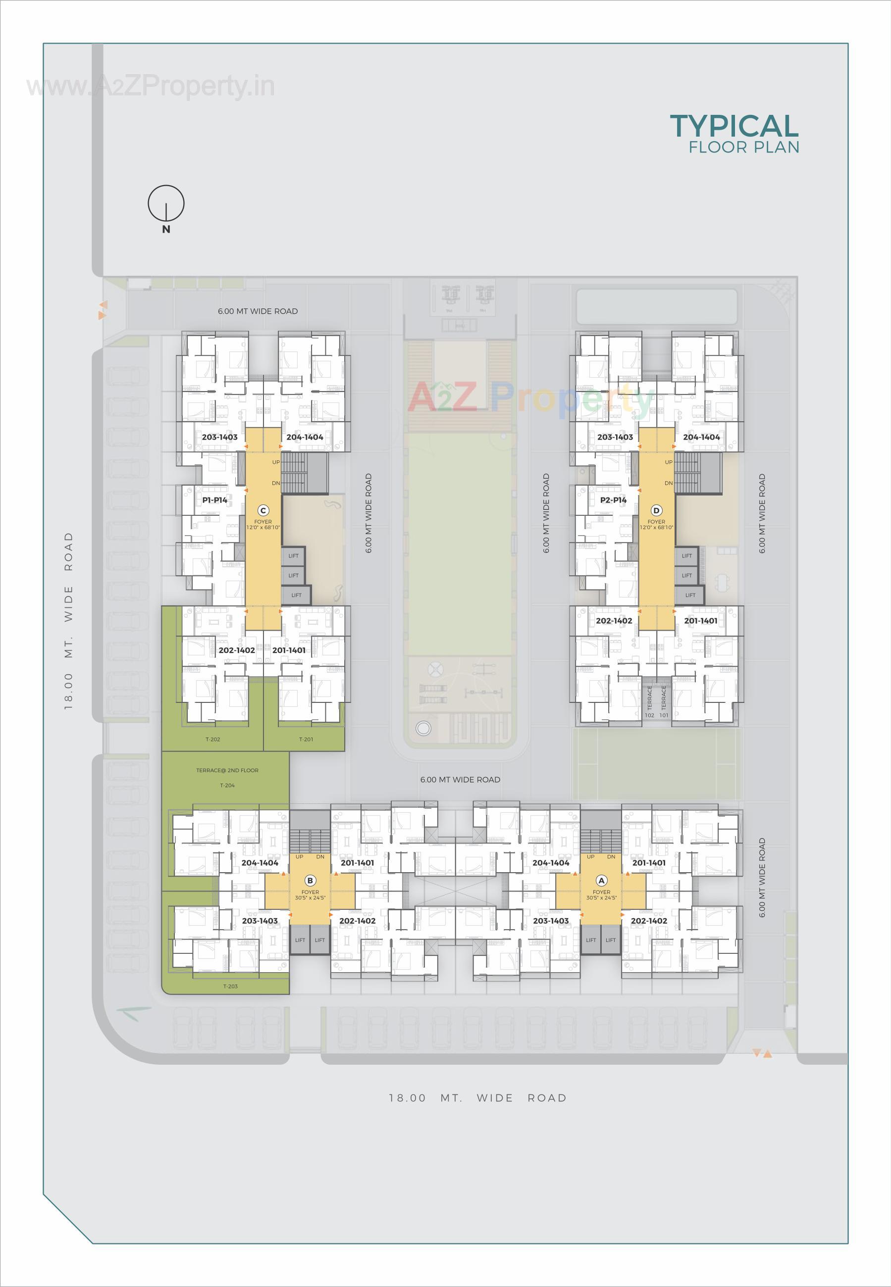 Layout of real estate project Turquoise Greenz located at Shela, Ahmedabad, Gujarat