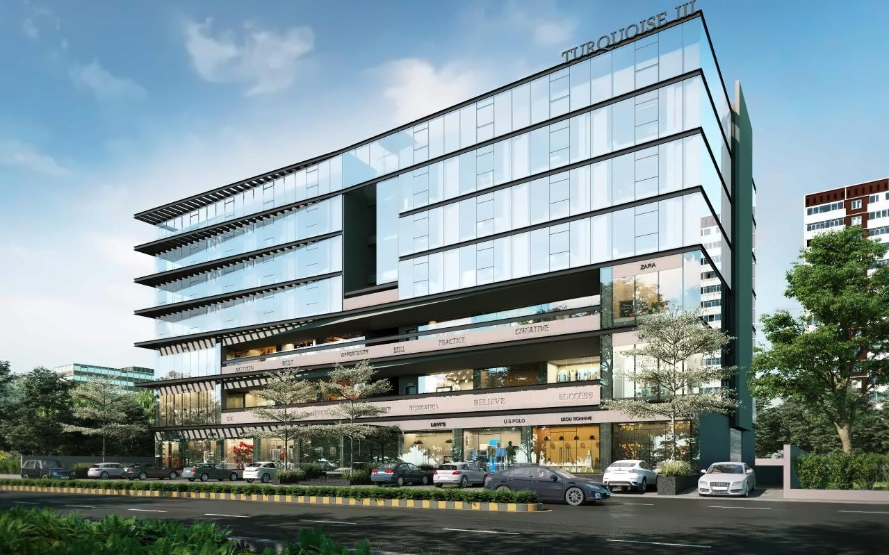 3D Elevation of real estate project Turquoise located at Bopal, Ahmedabad, Gujarat