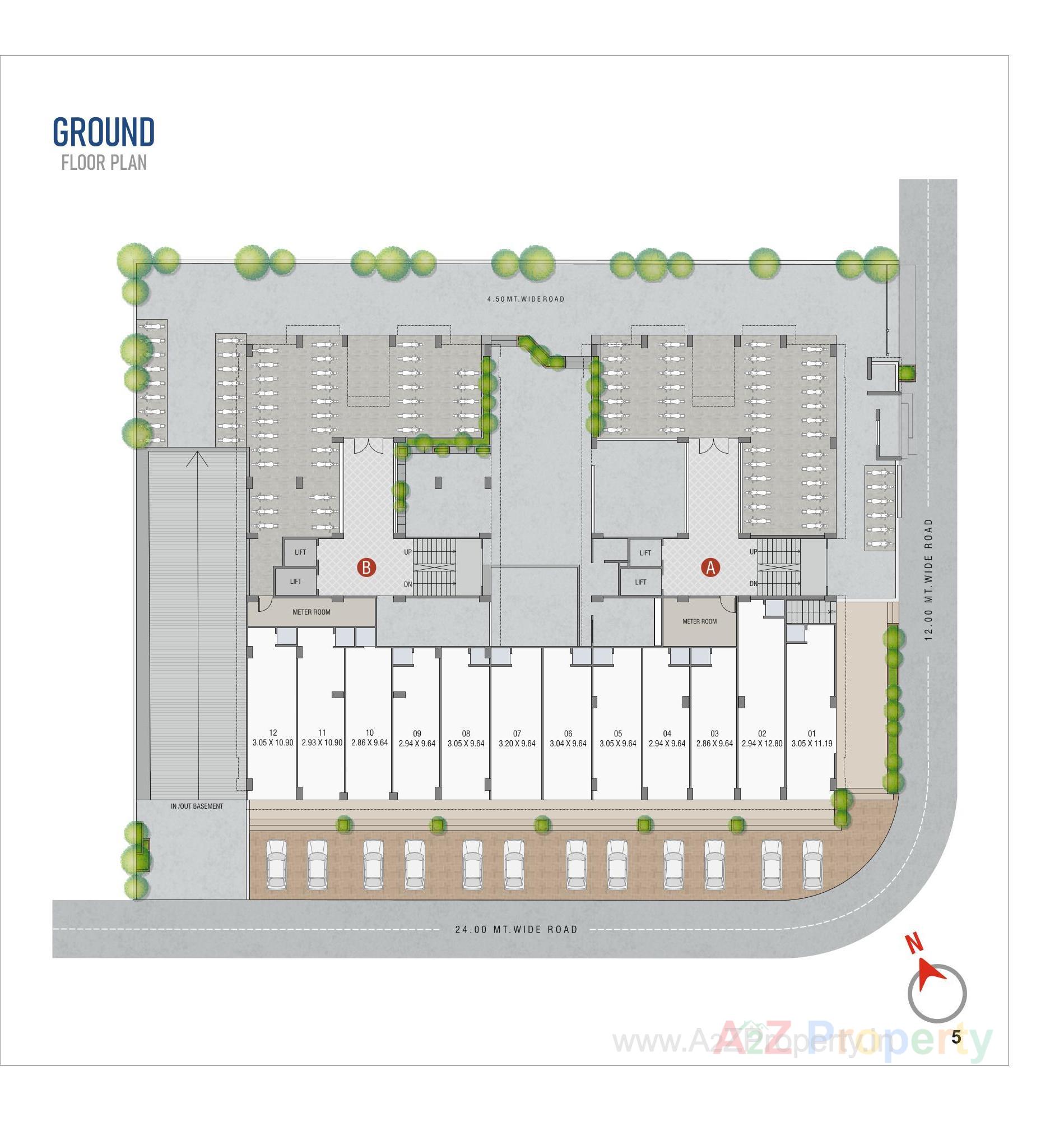 Layout of real estate project Uma Shivam located at Sola, Ahmedabad, Gujarat