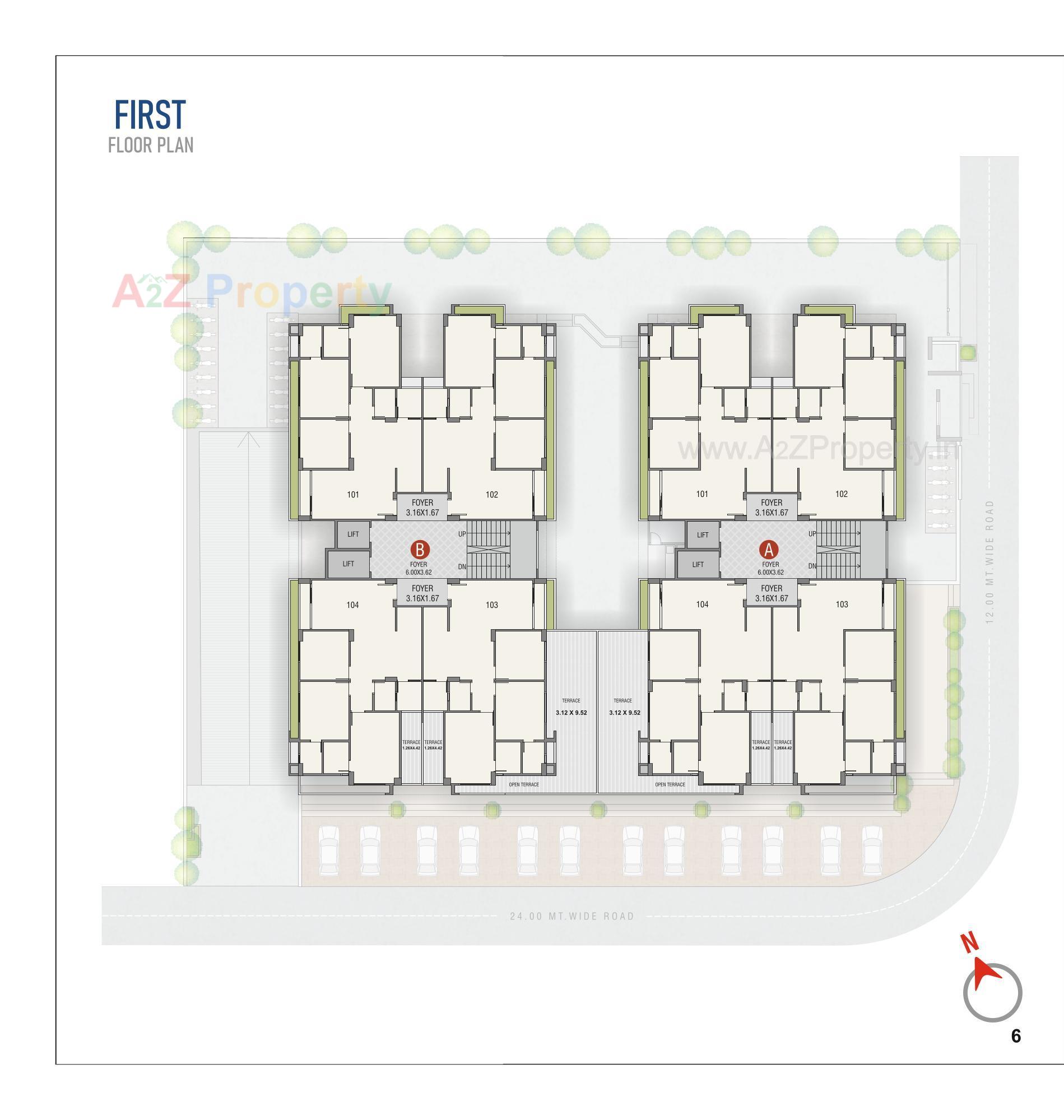 Layout of real estate project Uma Shivam located at Sola, Ahmedabad, Gujarat