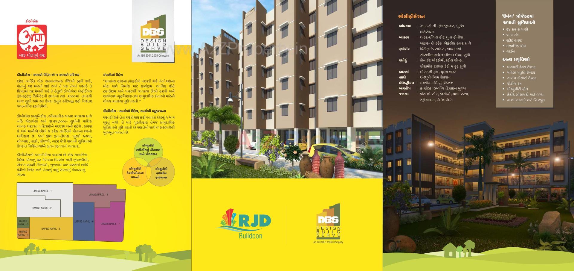 3D Elevation of real estate project Umang Narol located at Narol, Ahmedabad, Gujarat