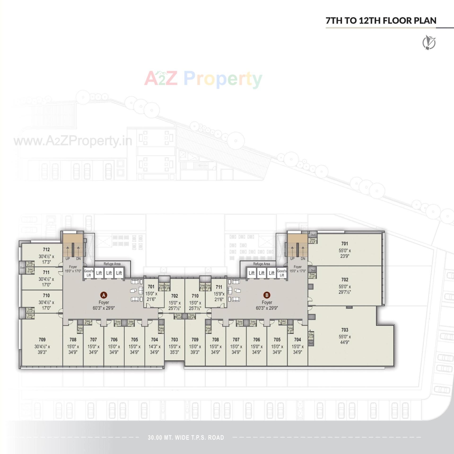 Layout of real estate project Unicus Shyamal located at Vejalpur, Ahmedabad, Gujarat