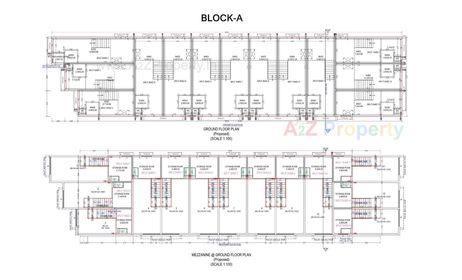 Layout of real estate project Unique Industrial Park located at Ramol, Ahmedabad, Gujarat