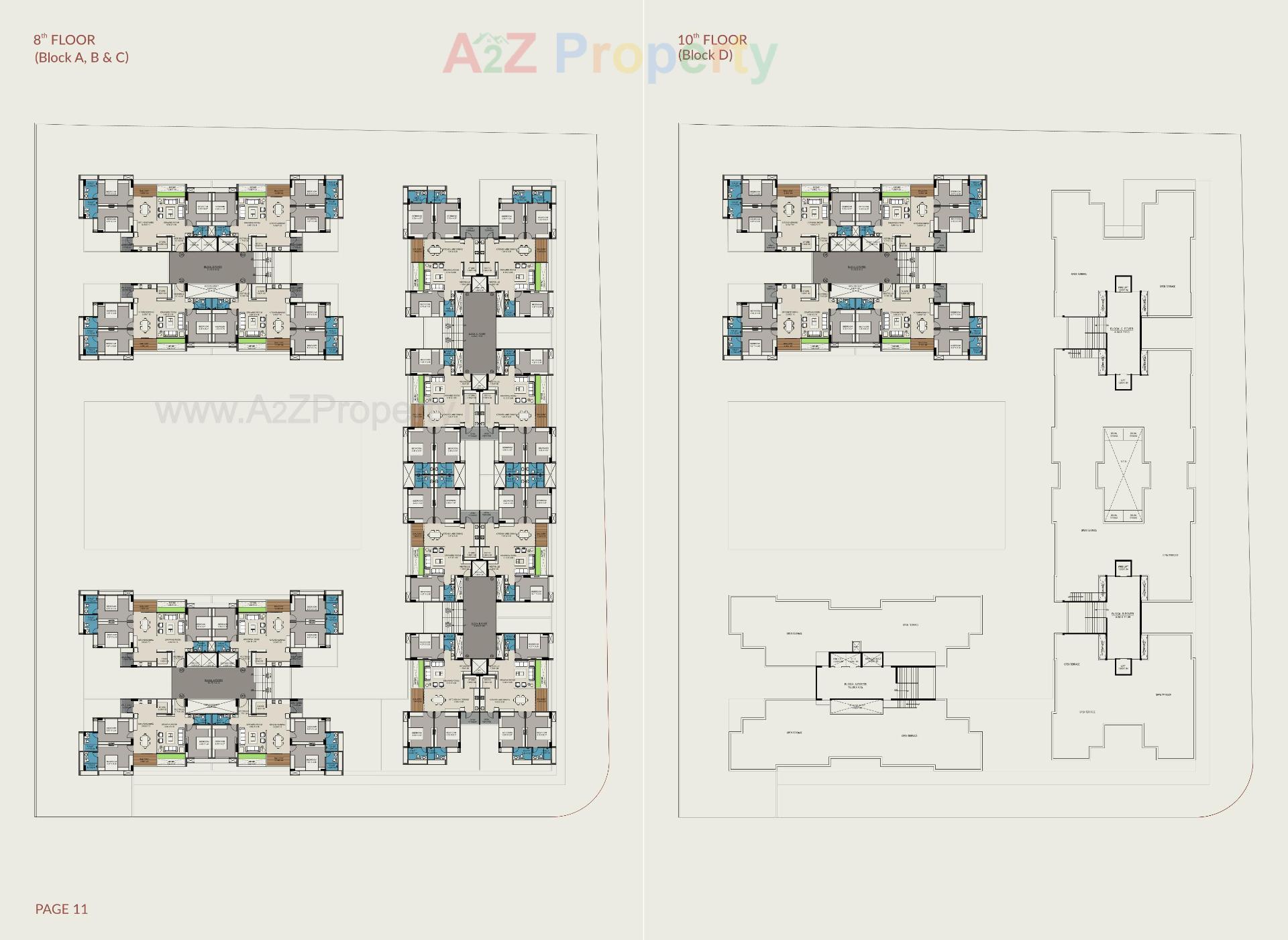 Layout of real estate project Unique Luxuria located at Gota, Ahmedabad, Gujarat