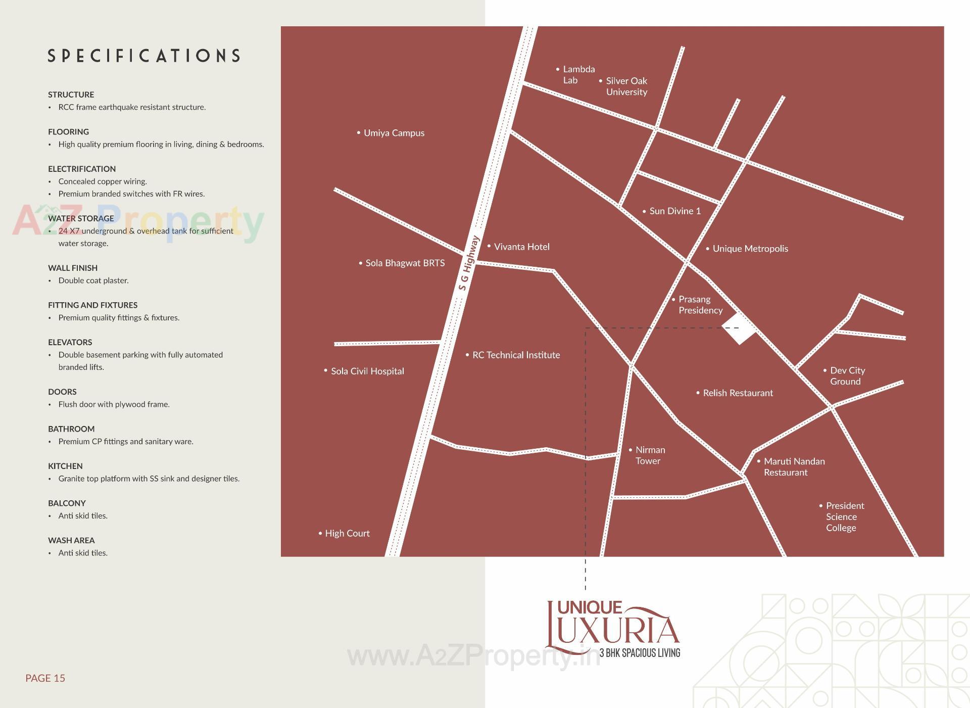  of real estate project Unique Luxuria located at Gota, Ahmedabad, Gujarat