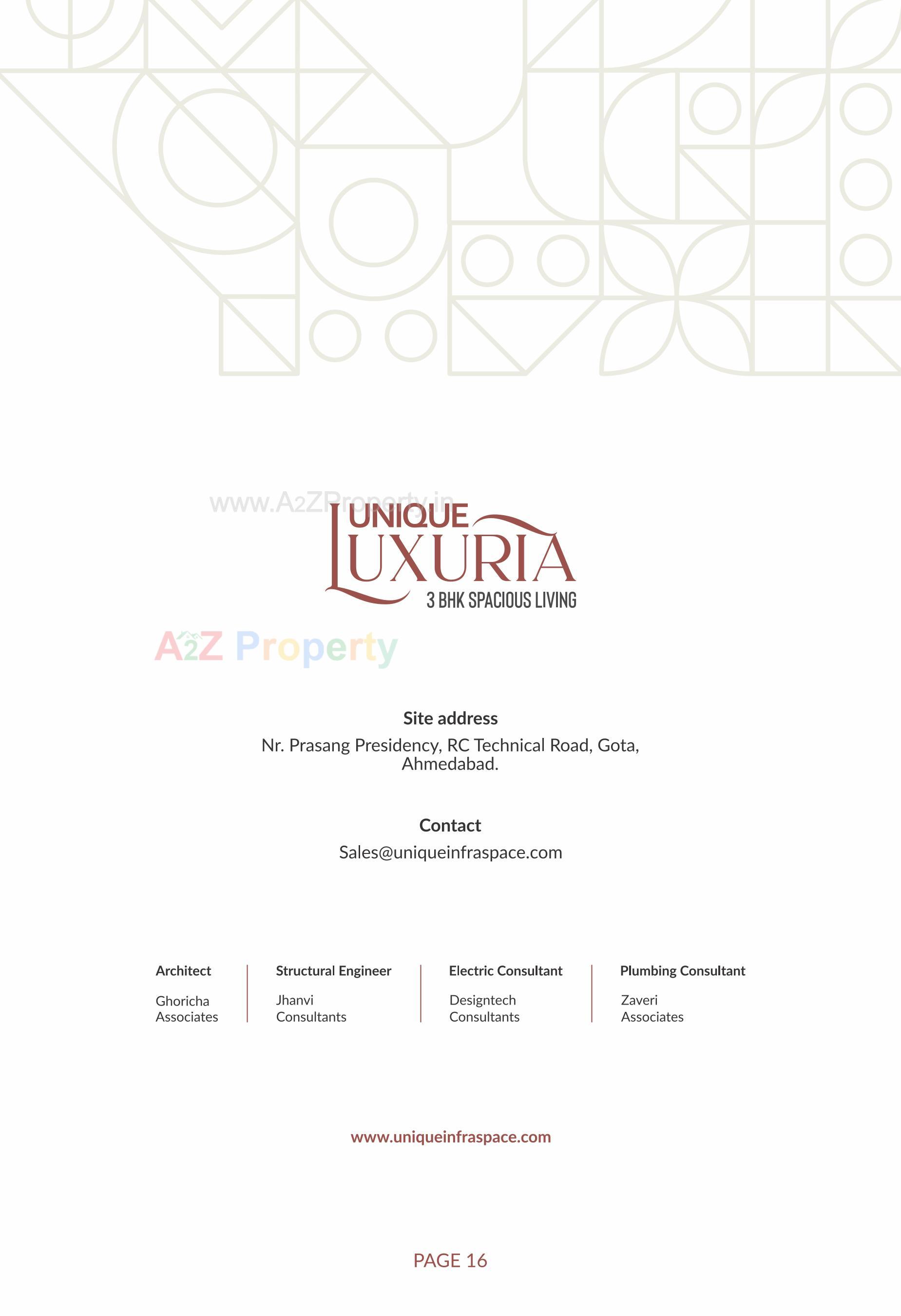  of real estate project Unique Luxuria located at Gota, Ahmedabad, Gujarat