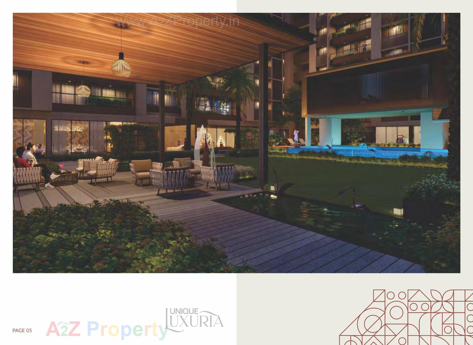 3D Elevation of real estate project Unique Luxuria located at Gota, Ahmedabad, Gujarat