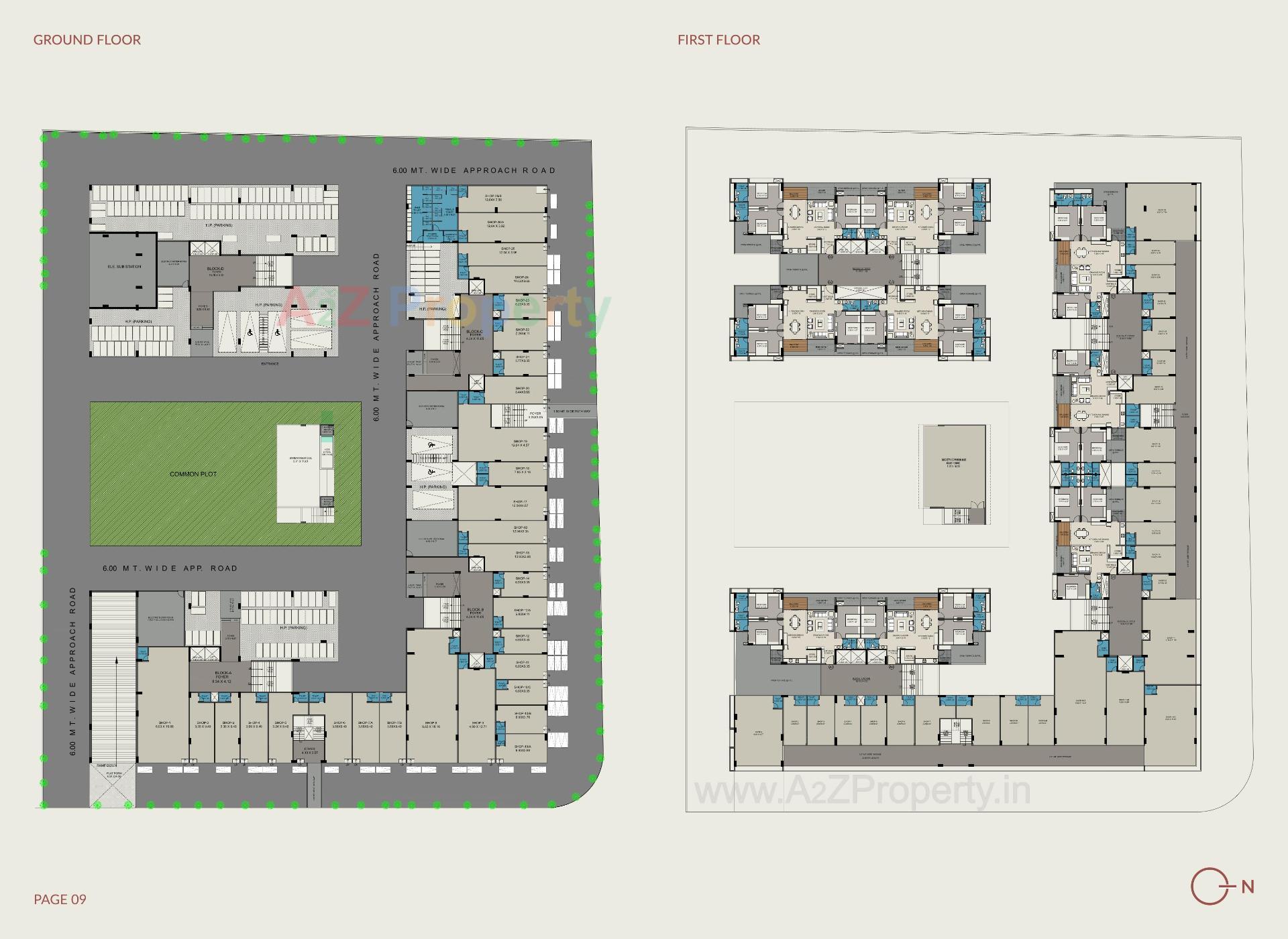 Layout of real estate project Unique Luxuria located at Gota, Ahmedabad, Gujarat