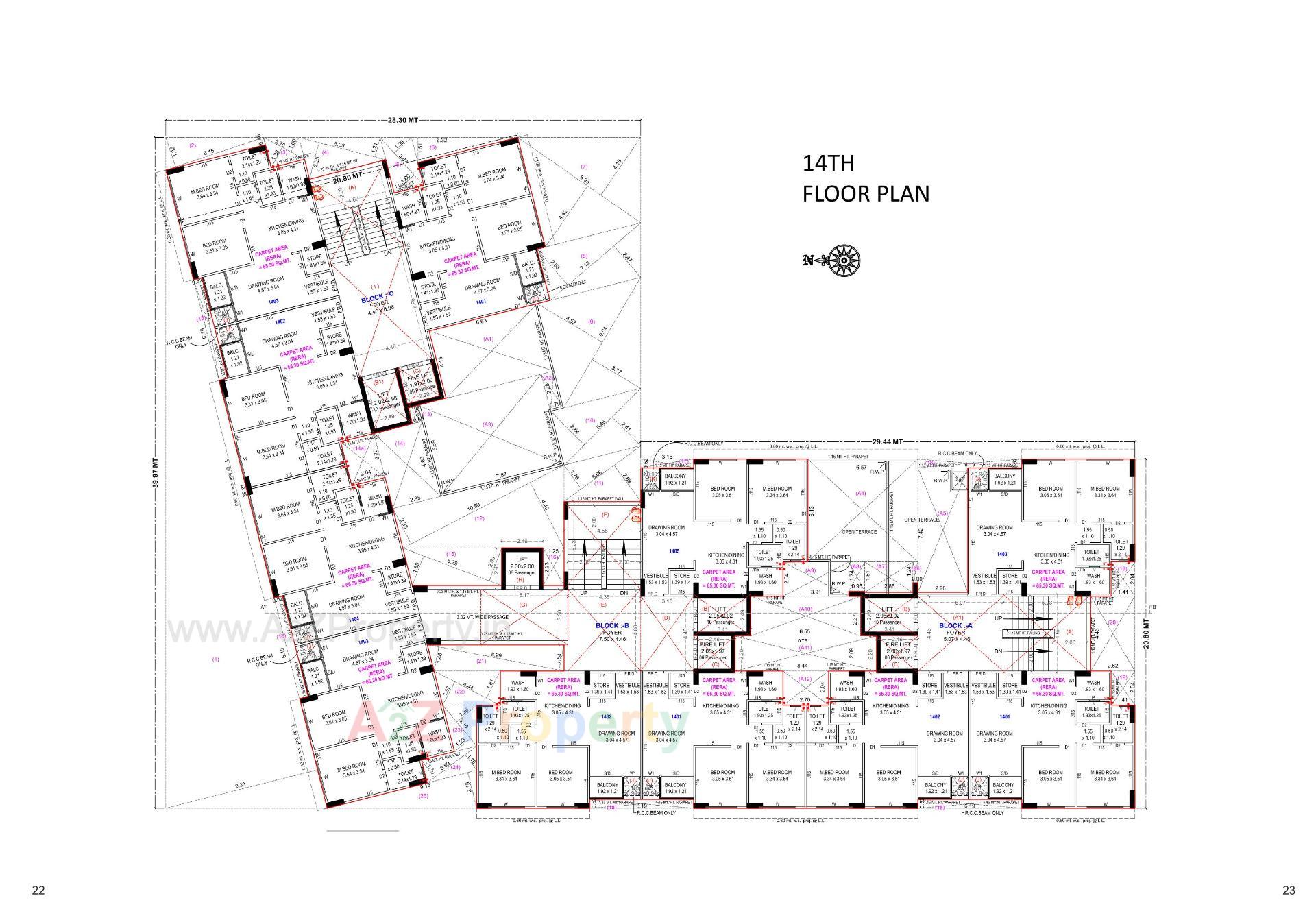Layout of real estate project United Amaltas located at Vastral, Ahmedabad, Gujarat