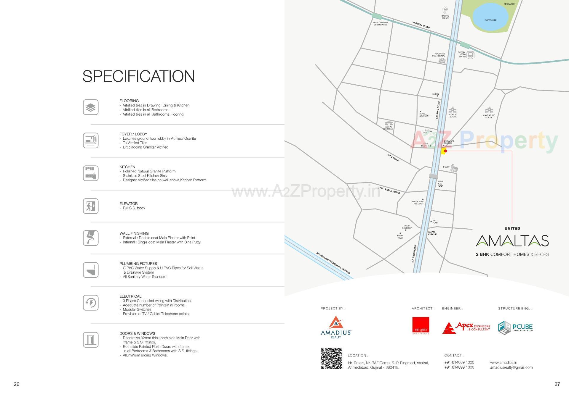  of real estate project United Amaltas located at Vastral, Ahmedabad, Gujarat