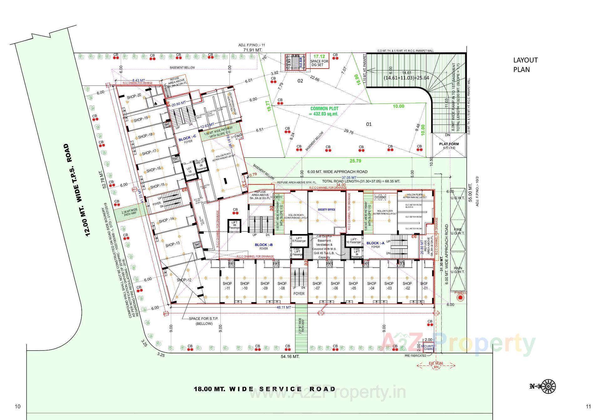 Layout of real estate project United Amaltas located at Vastral, Ahmedabad, Gujarat
