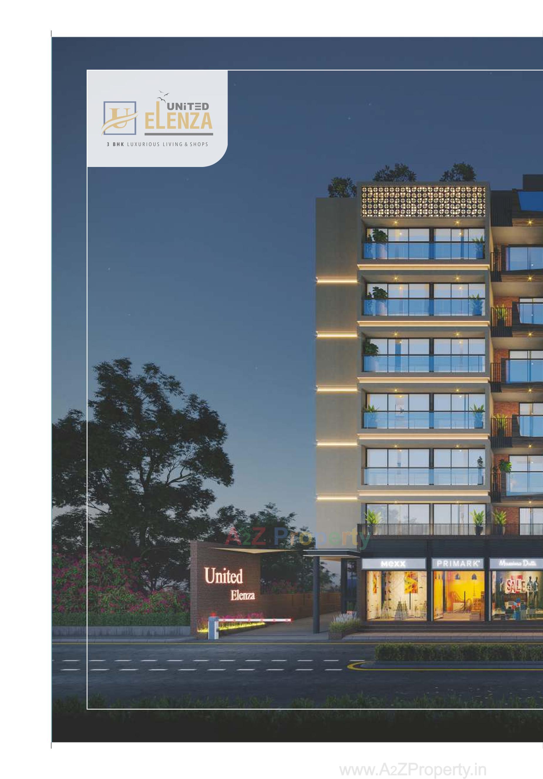 3D Elevation of real estate project United Elenza located at Chandkheda, Ahmedabad, Gujarat
