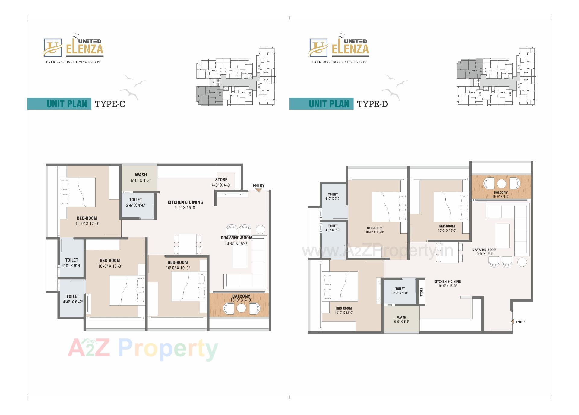Layout of real estate project United Elenza located at Chandkheda, Ahmedabad, Gujarat