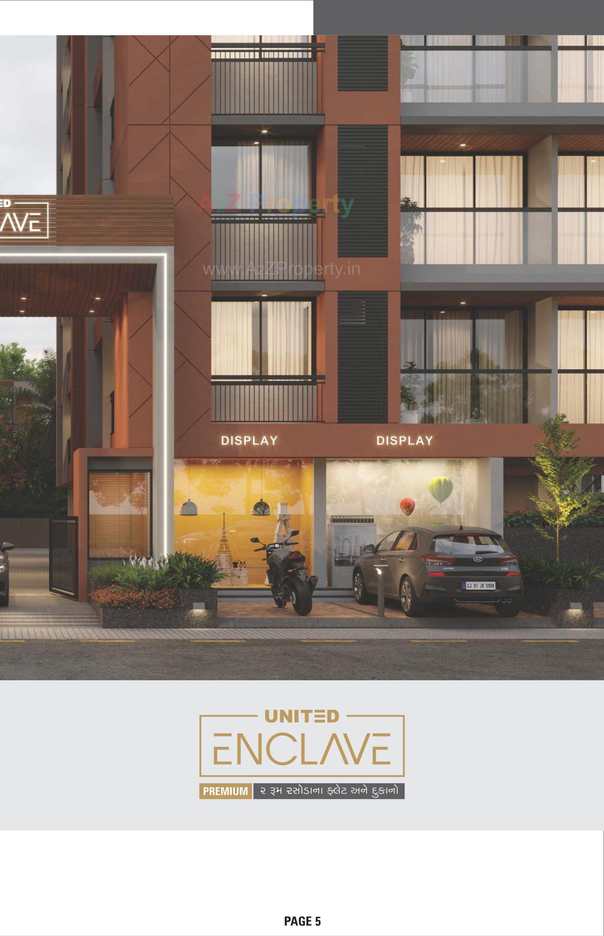 3D Elevation of real estate project United Enclave located at Vatva, Ahmedabad, Gujarat