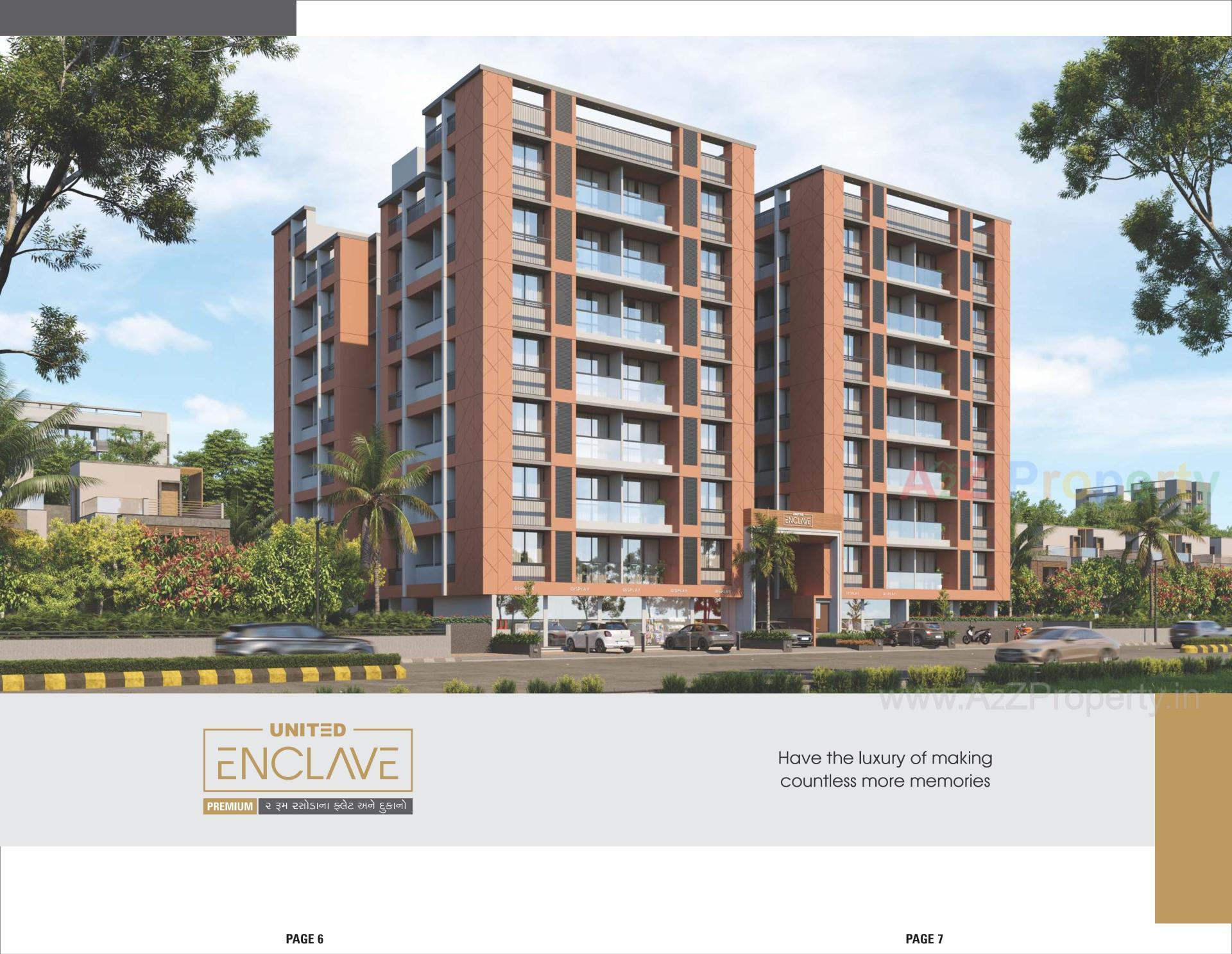 3D Elevation of real estate project United Enclave located at Vatva, Ahmedabad, Gujarat