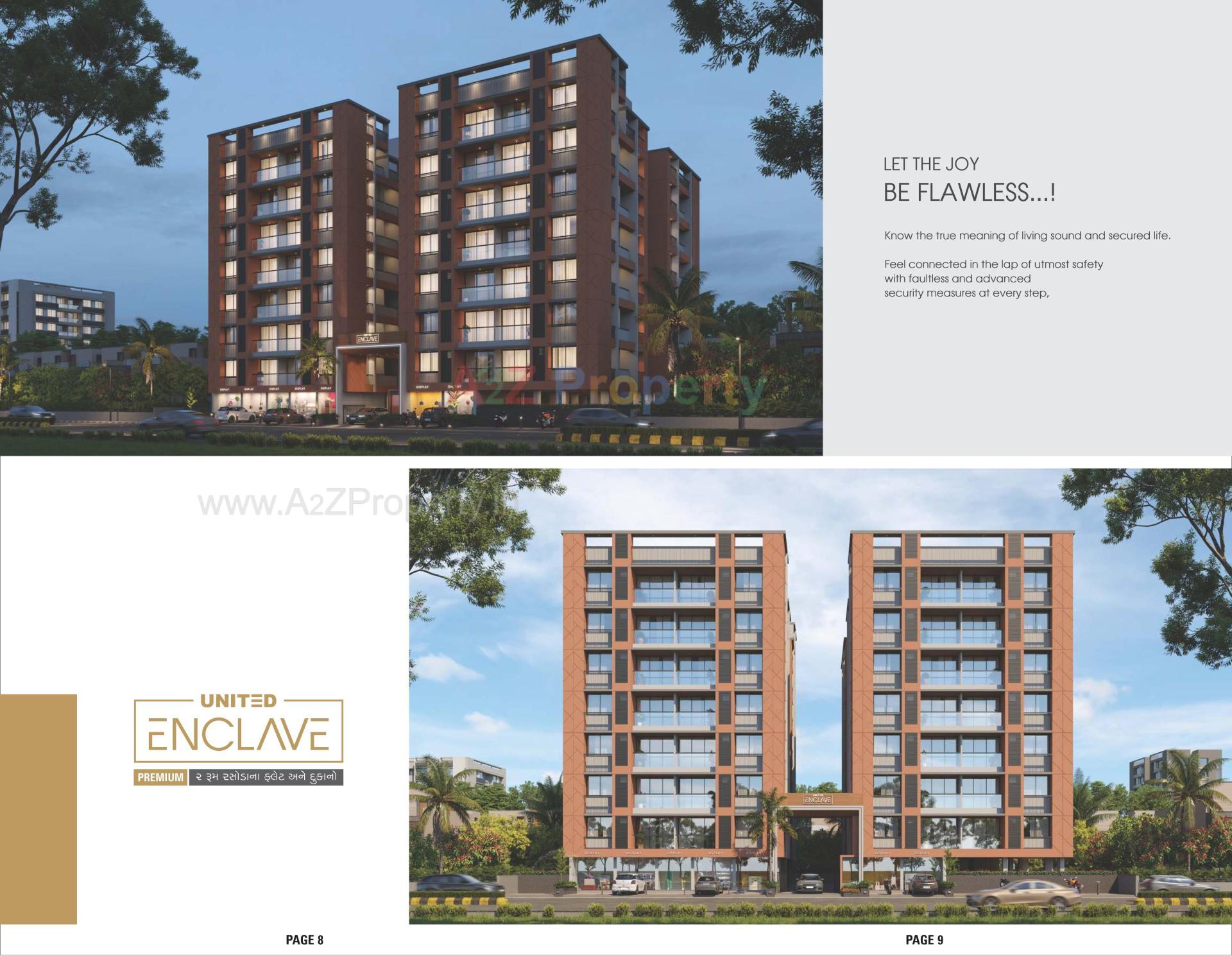 3D Elevation of real estate project United Enclave located at Vatva, Ahmedabad, Gujarat