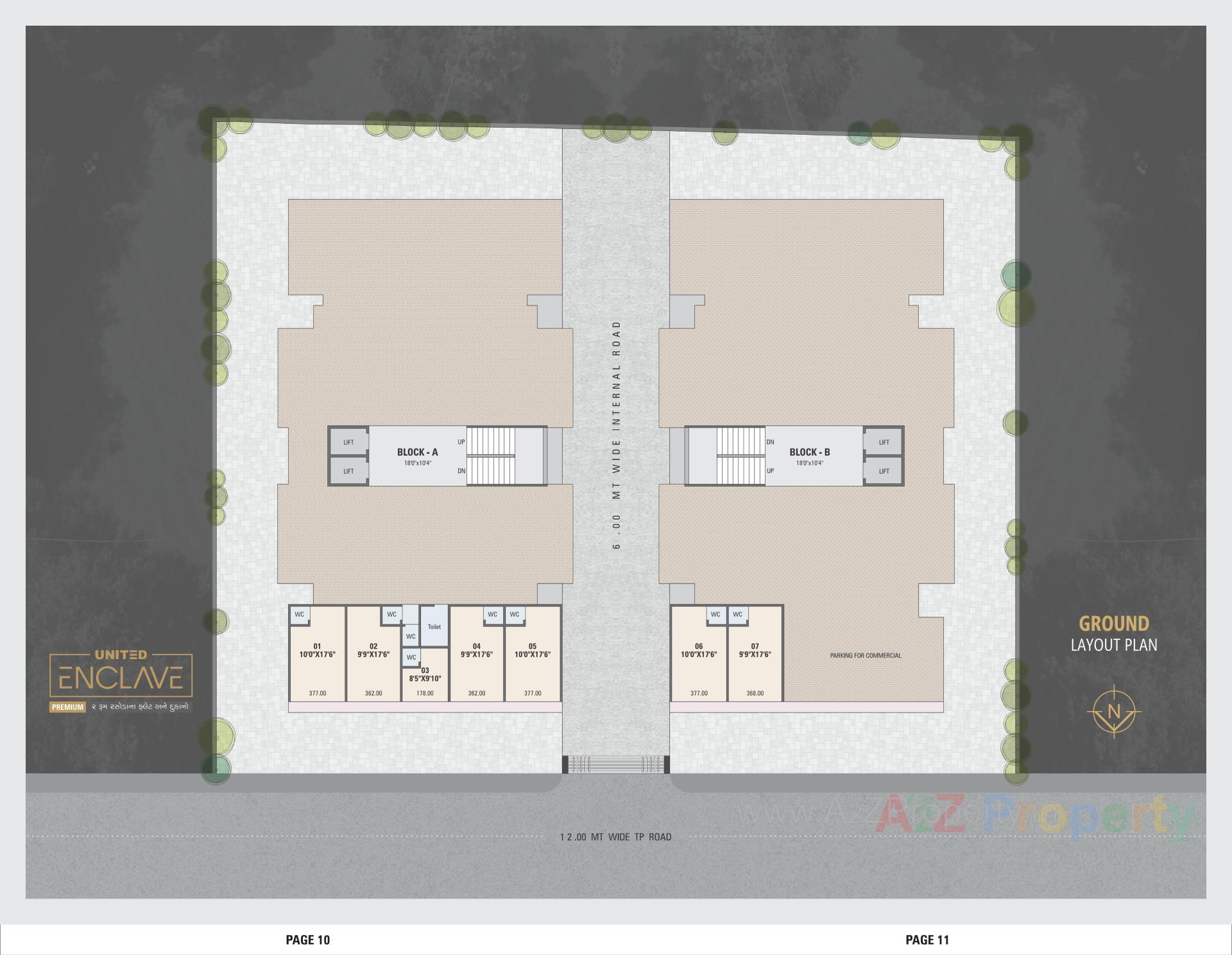 Layout of real estate project United Enclave located at Vatva, Ahmedabad, Gujarat