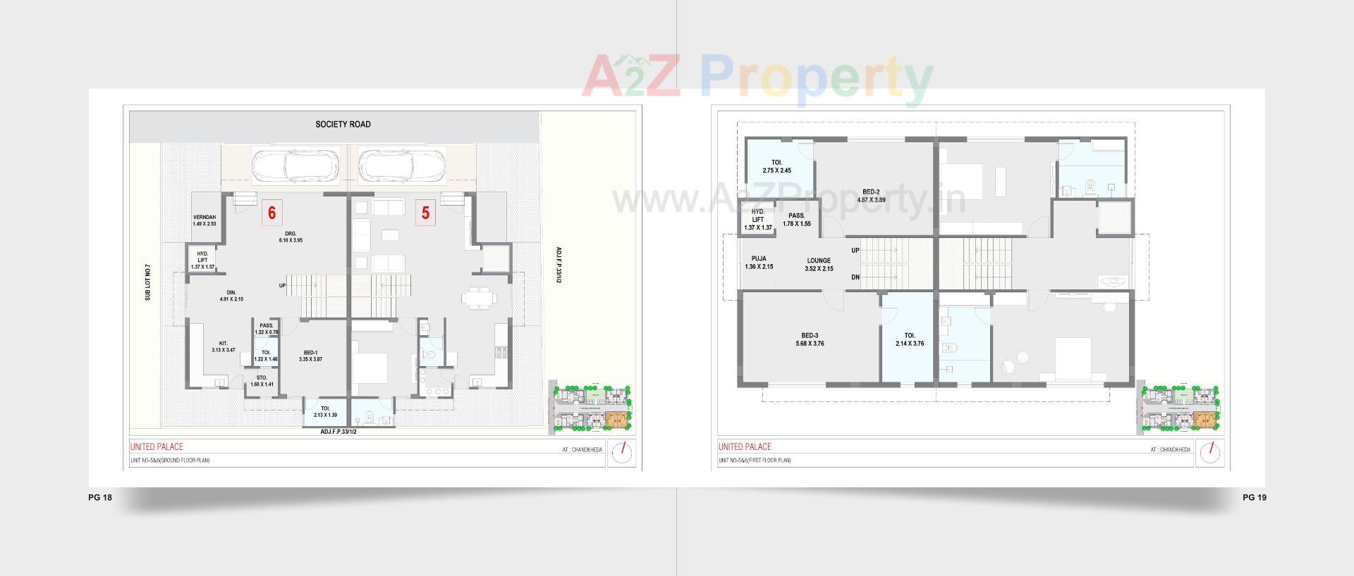 Layout of real estate project United Palace located at Chandkheda, Ahmedabad, Gujarat