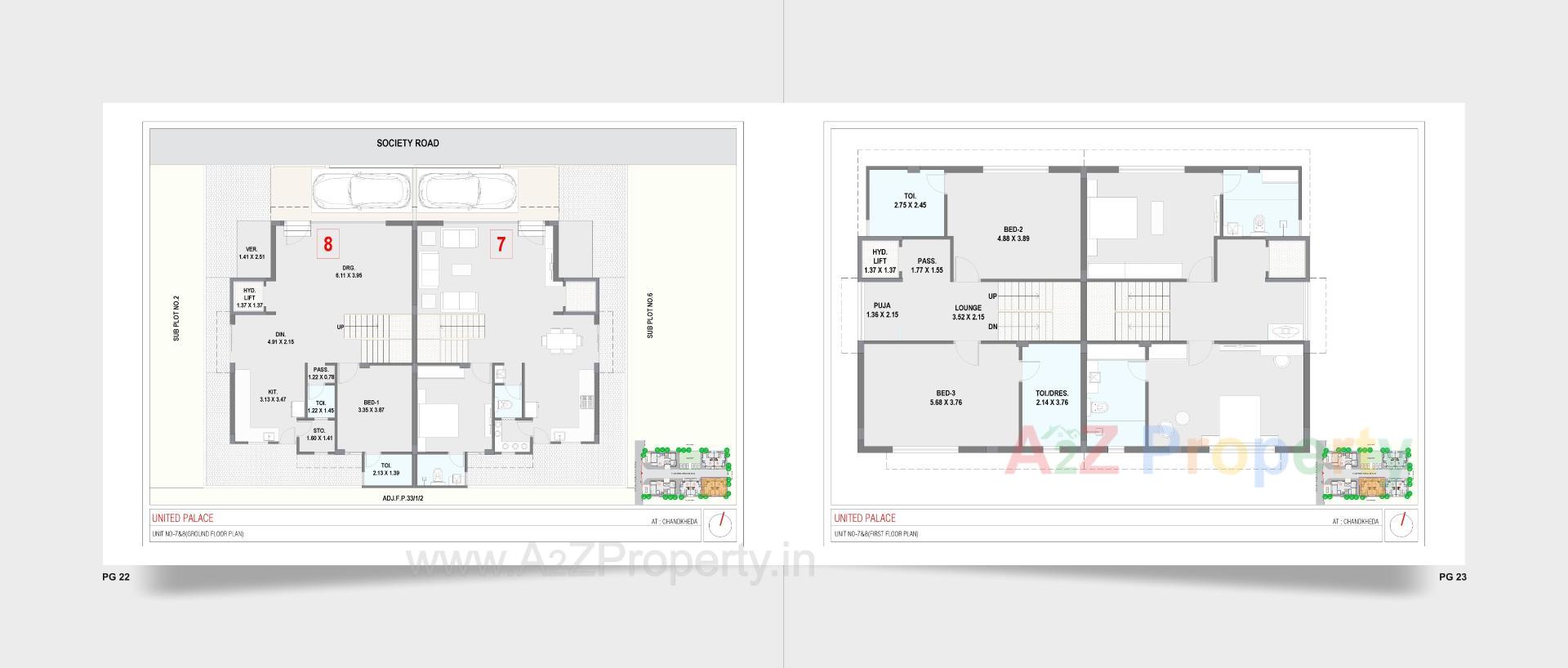 Layout of real estate project United Palace located at Chandkheda, Ahmedabad, Gujarat