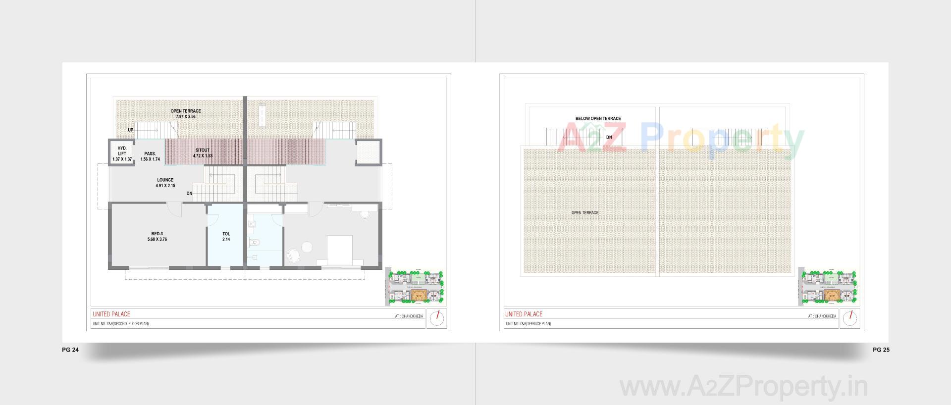 Layout of real estate project United Palace located at Chandkheda, Ahmedabad, Gujarat