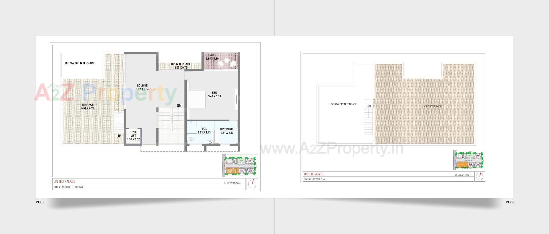 Layout of real estate project United Palace located at Chandkheda, Ahmedabad, Gujarat