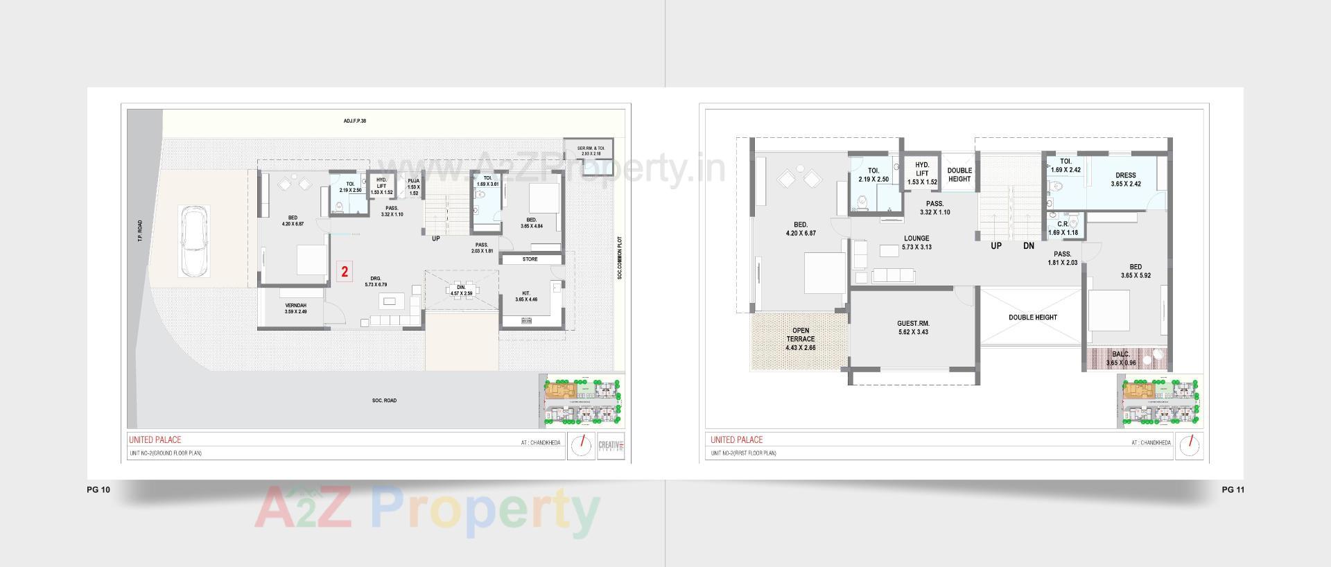 Layout of real estate project United Palace located at Chandkheda, Ahmedabad, Gujarat