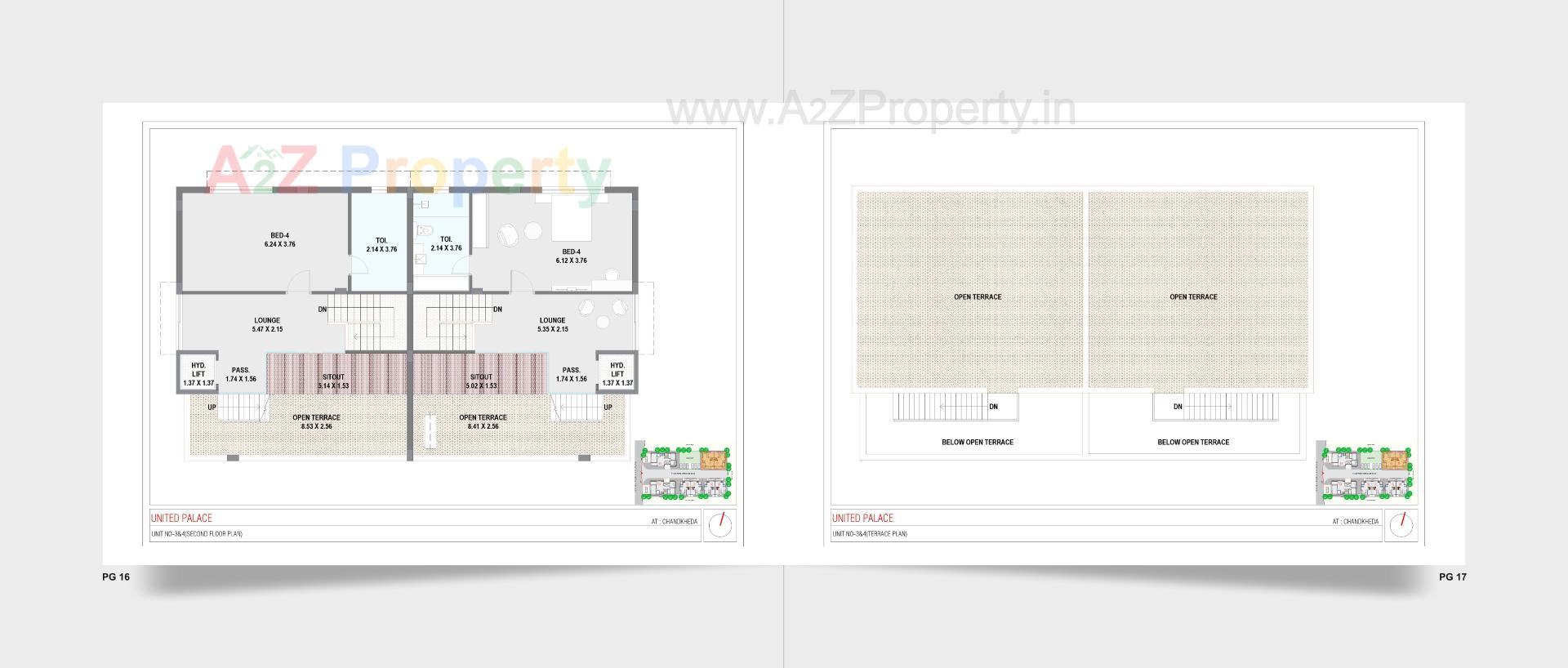 Layout of real estate project United Palace located at Chandkheda, Ahmedabad, Gujarat