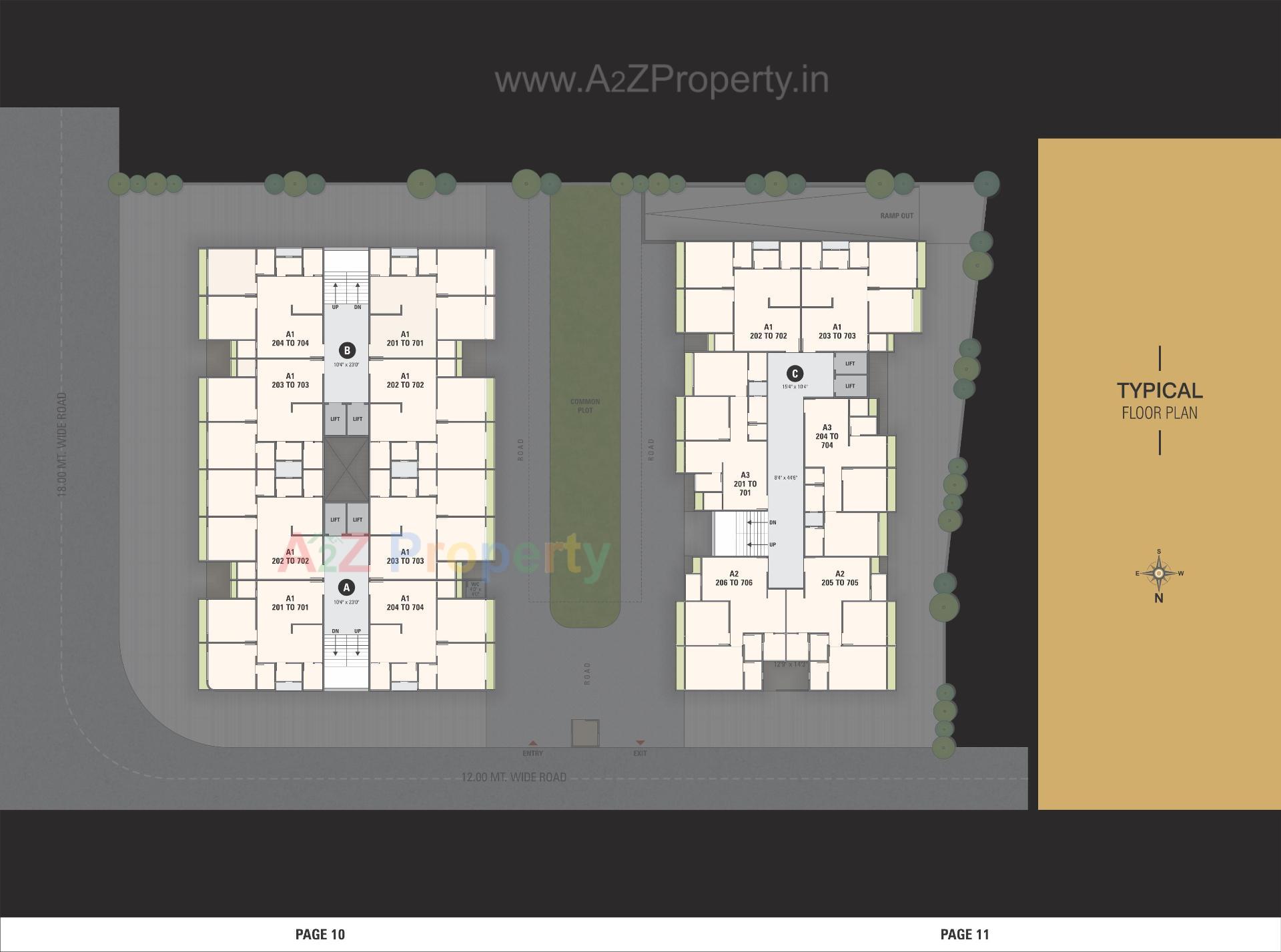Layout of real estate project United Skydale located at Ahmedabad, Ahmedabad, Gujarat