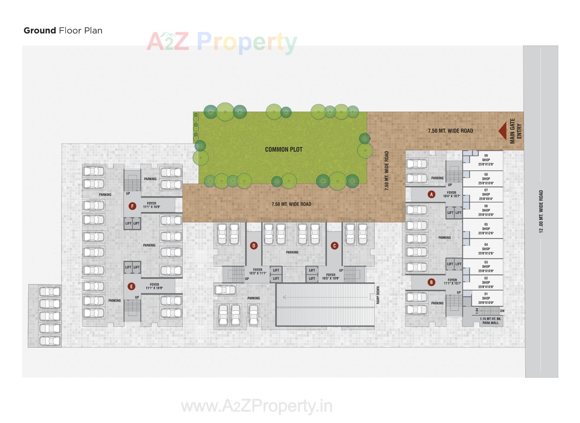 Layout of real estate project United Zade located at Ahmedabad, Ahmedabad, Gujarat
