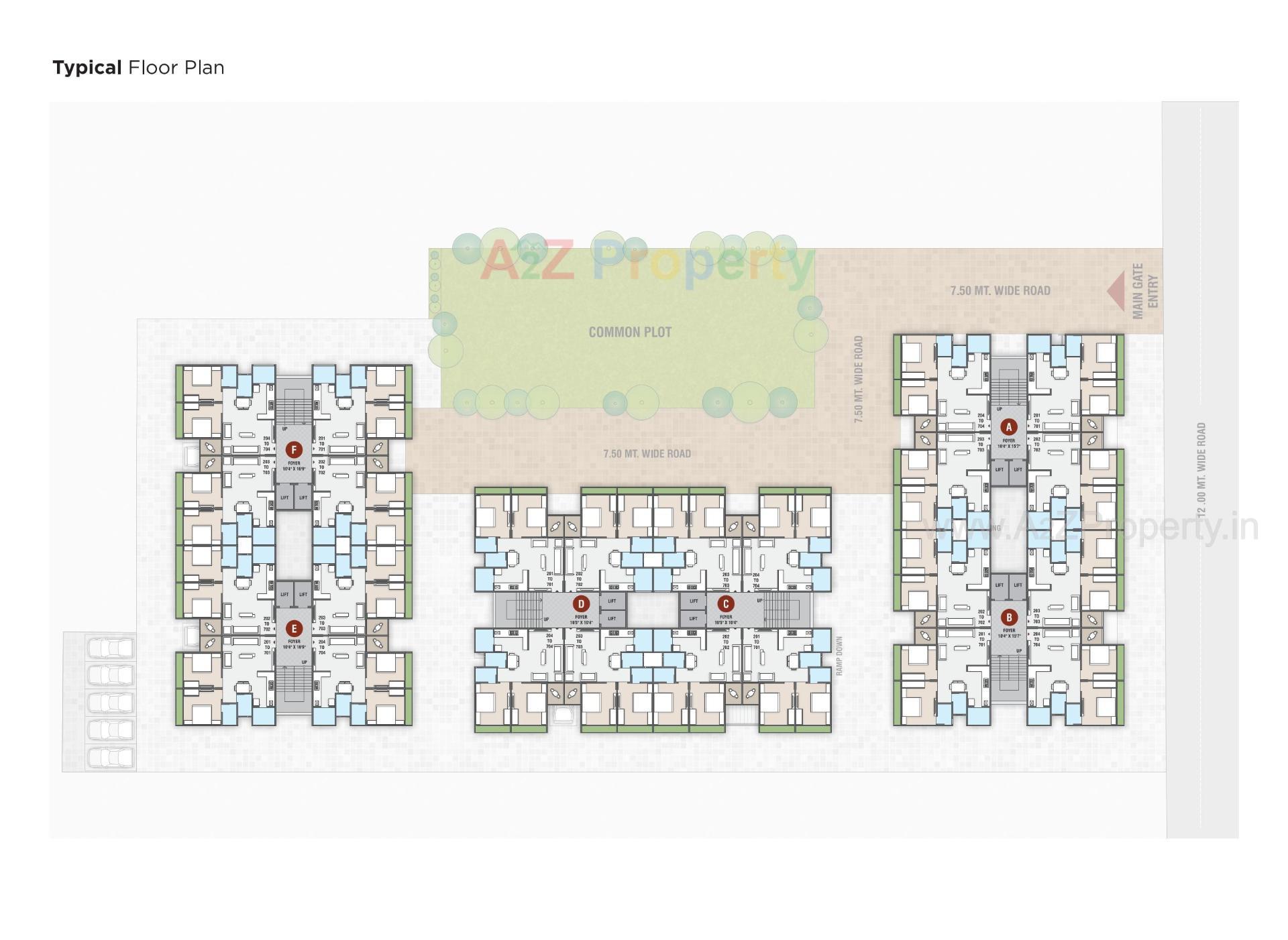 Layout of real estate project United Zade located at Ahmedabad, Ahmedabad, Gujarat