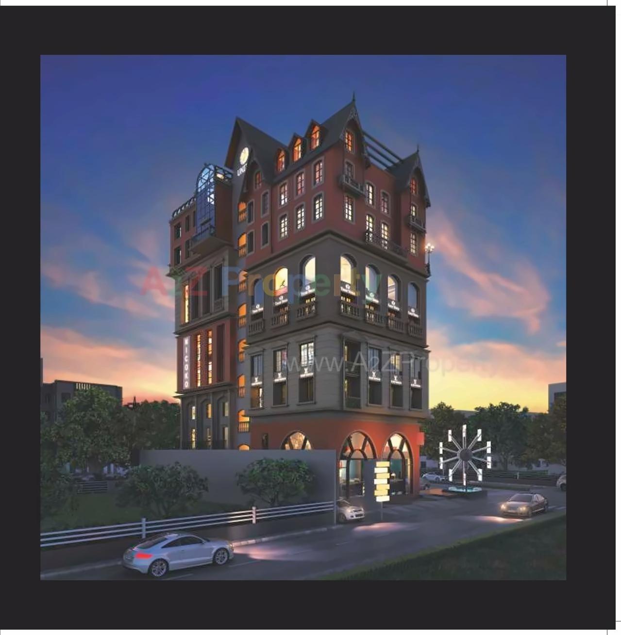 3D Elevation of real estate project Uniza located at Vejalpur, Ahmedabad, Gujarat